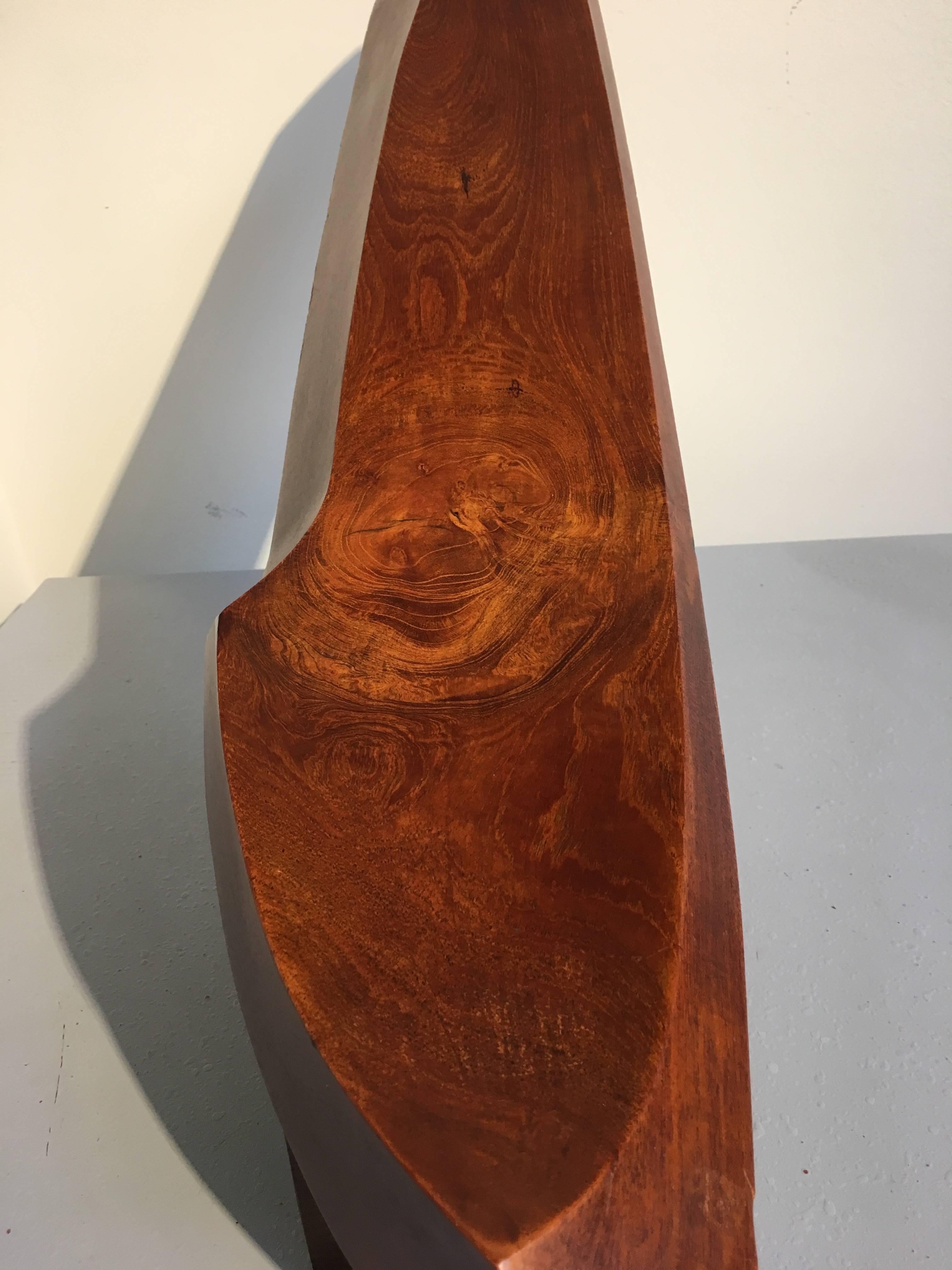 Japanese Abstract Expressionist Carved Wood Sculpture by Takao Kimura In Good Condition For Sale In Austin, TX