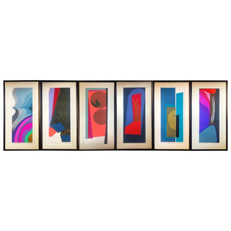 Abstract Serigraph Japanese Abstract Expressionist Serigraphs, Signed and Numbered ...