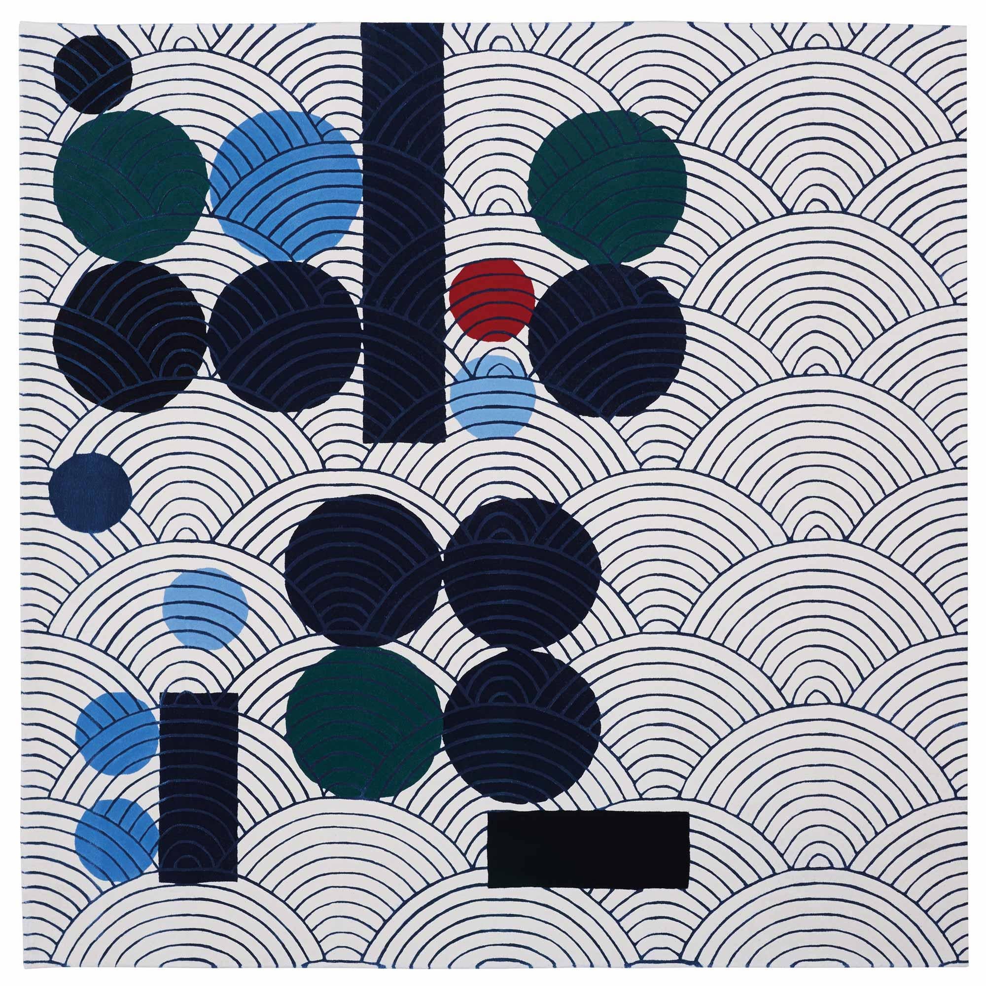 Japanese Abstractions N°4 rug by Thomas Dariel 
Dimensions: D 240 x W 240 cm 
Materials: New Zealand Wool and Viscose. 
Also available in other colors, designs, and dimensions.


Japanese Abstractions is a collection of nine pieces, all