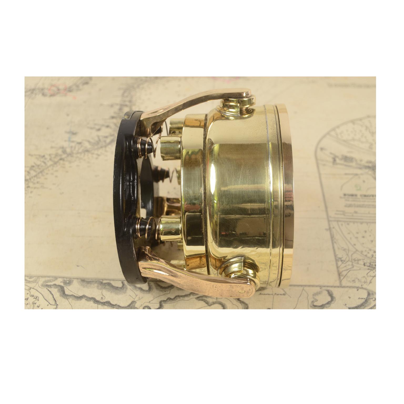 WWII Japanese Antique Magnetic Aeronautical Magnetic Compass  Brass and Glass 2