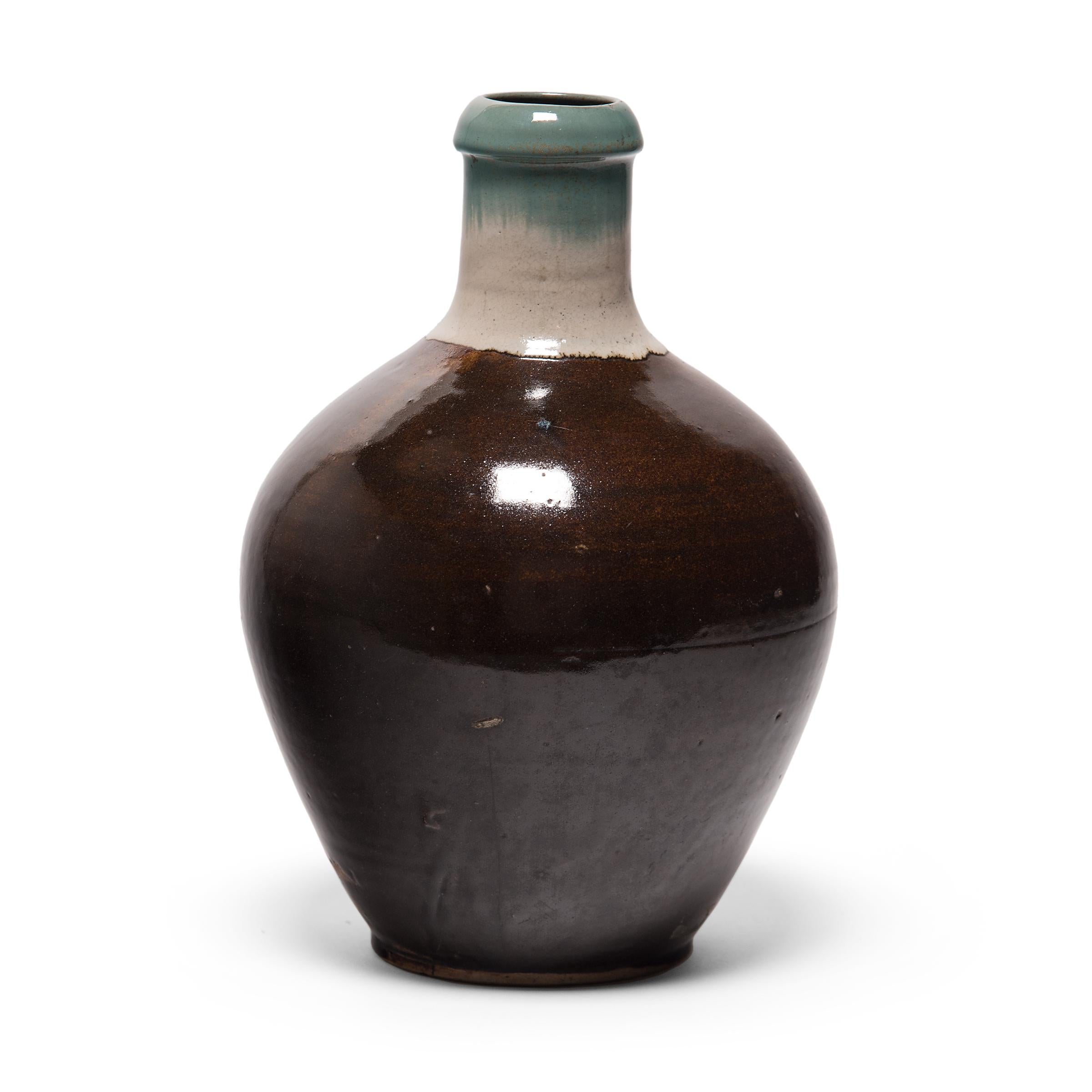 Meiji Japanese Agano-Style Sake Bottle, circa 1900