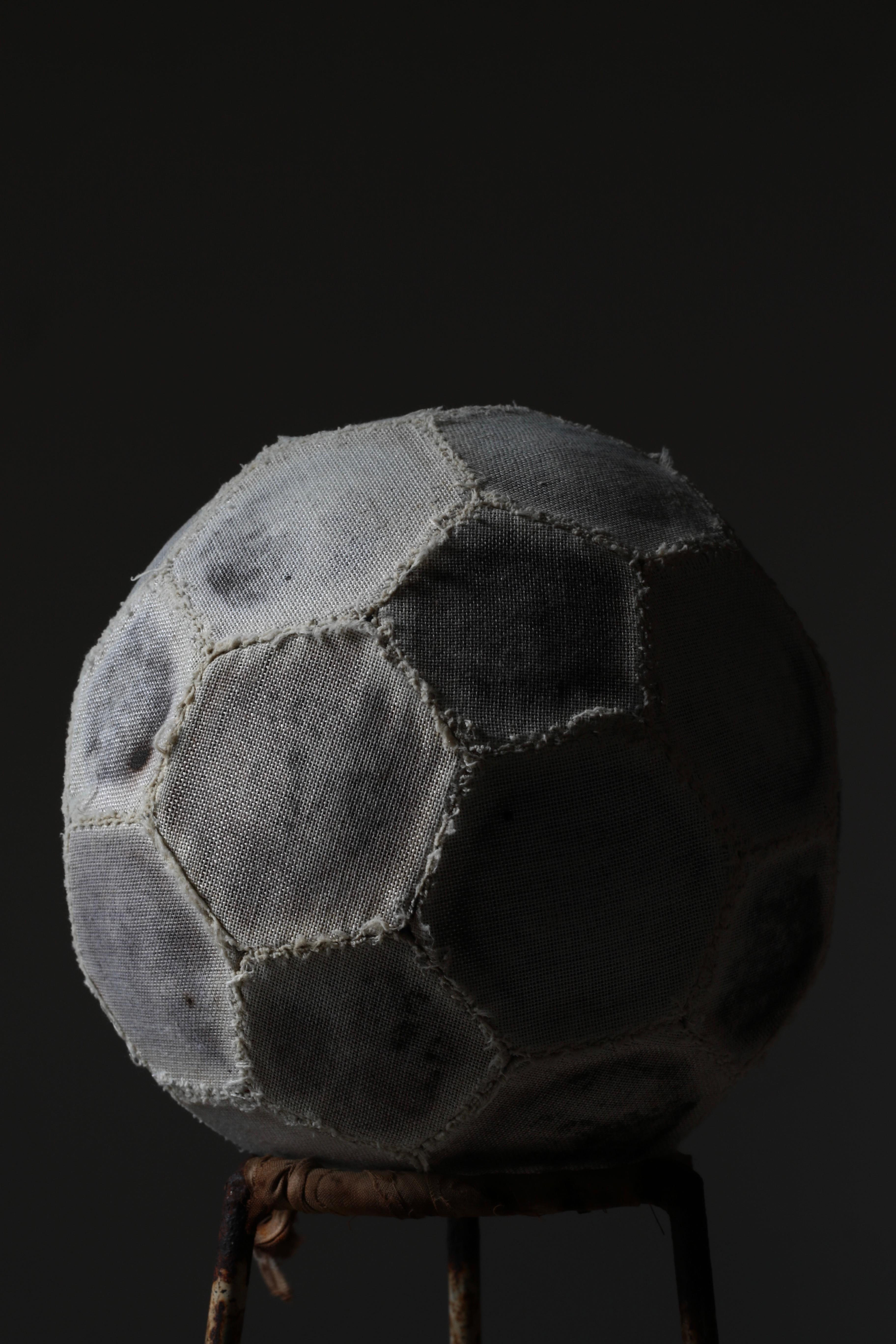 Japanese Aging Toy Soccer Ball/ Object / 1970-1990s / Wabi-sabi Mingei For Sale 3