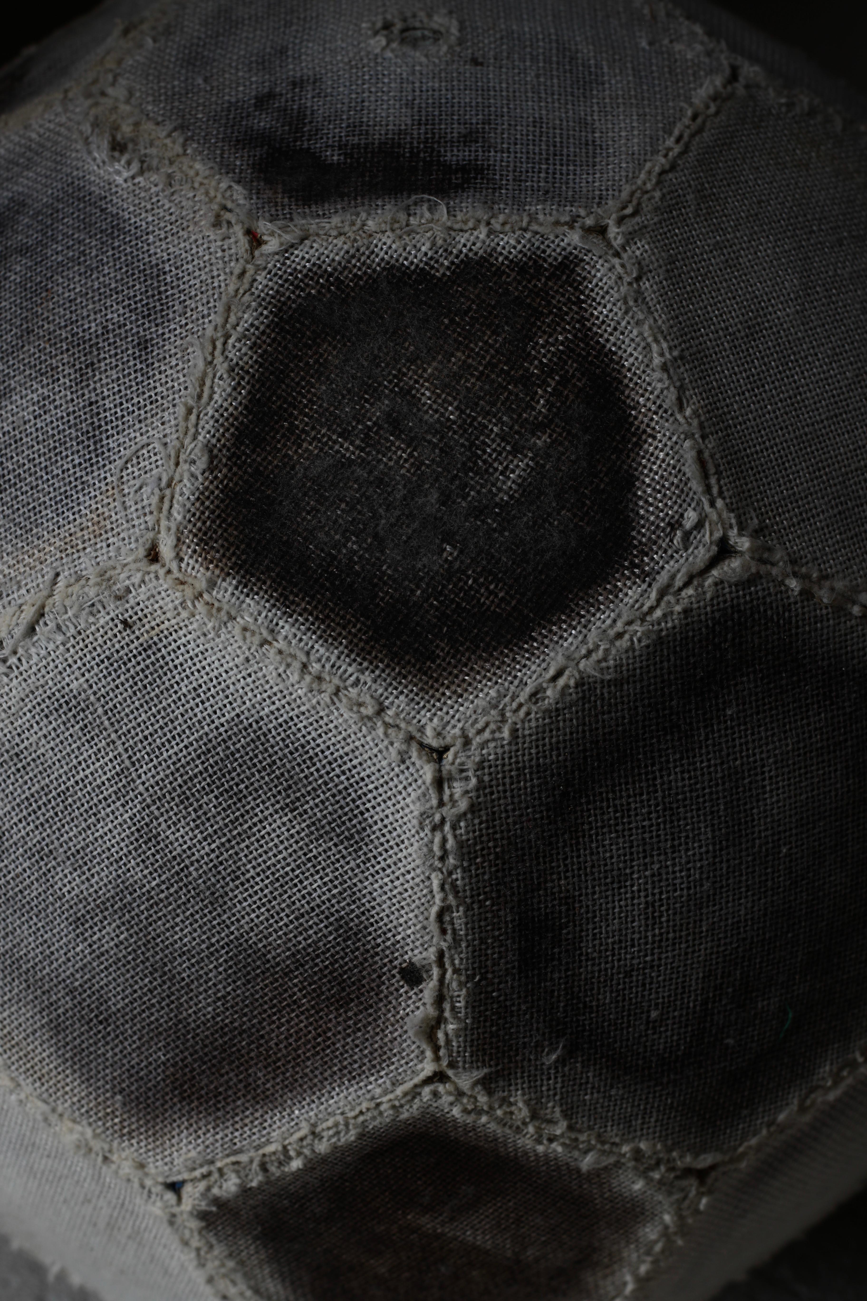 Japanese Aging Toy Soccer Ball/ Object / 1970-1990s / Wabi-sabi Mingei For Sale 5