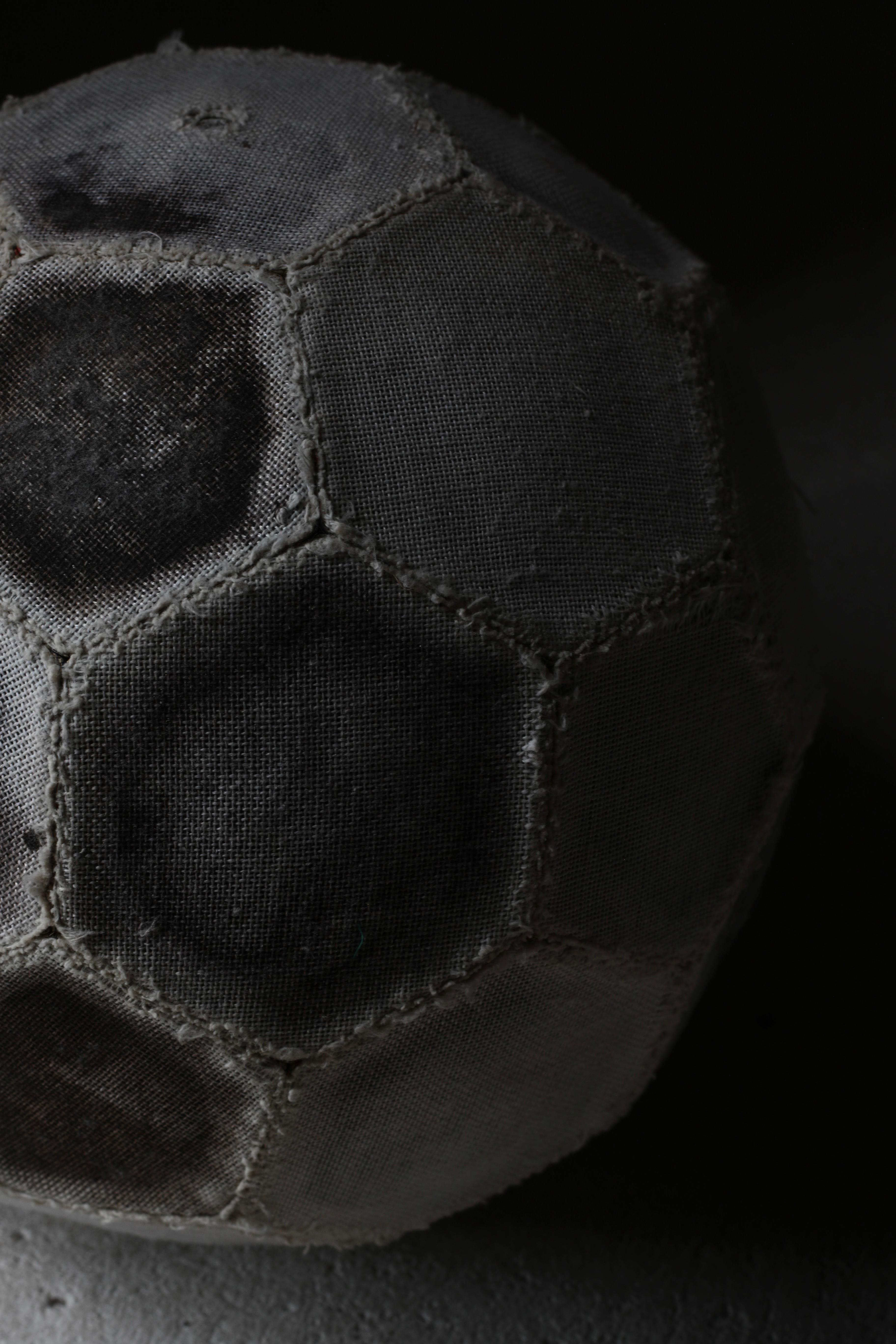 Japanese Aging Toy Soccer Ball/ Object / 1970-1990s / Wabi-sabi Mingei For Sale 6