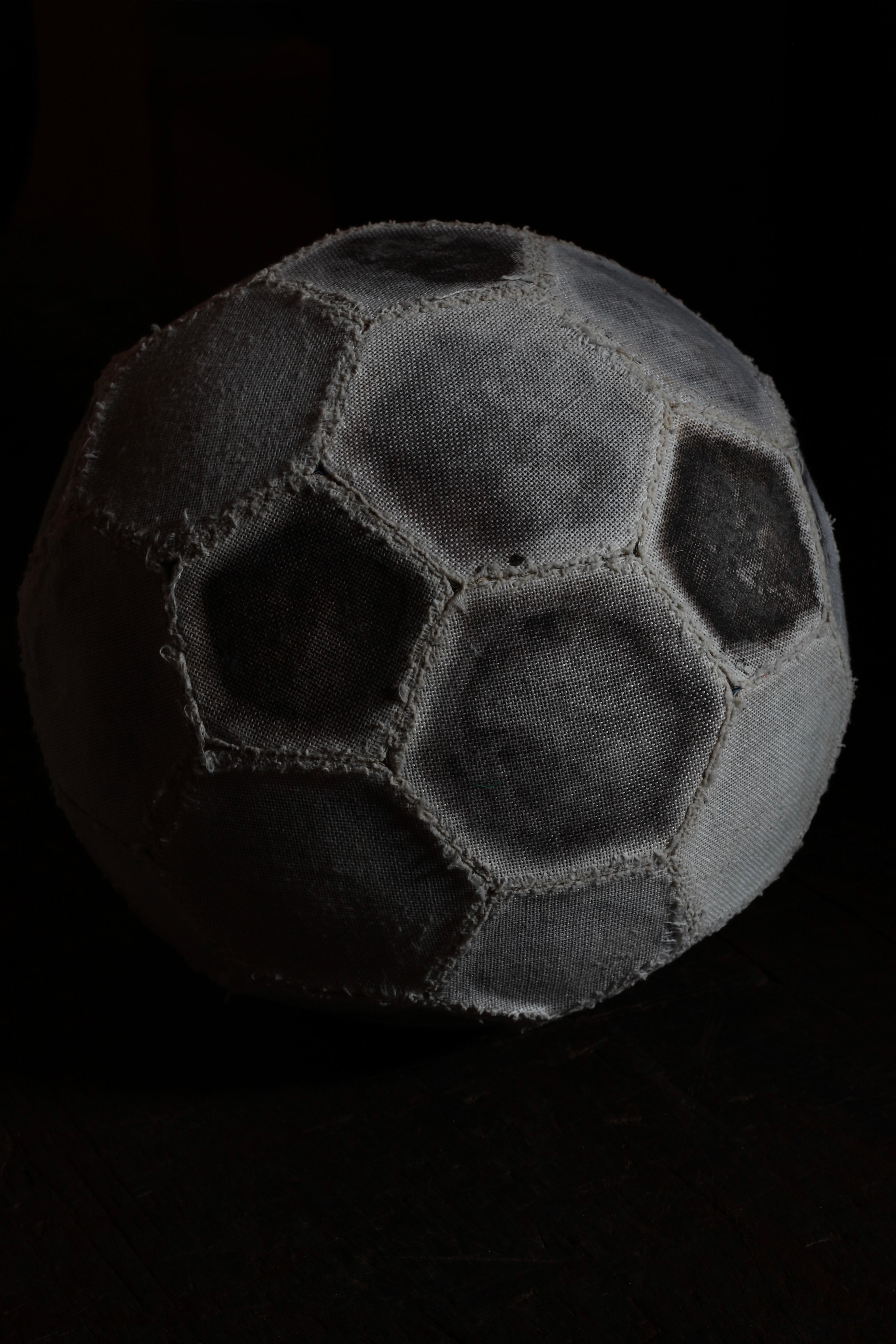 Japanese Aging Toy Soccer Ball/ Object / 1970-1990s / Wabi-sabi Mingei For Sale 7