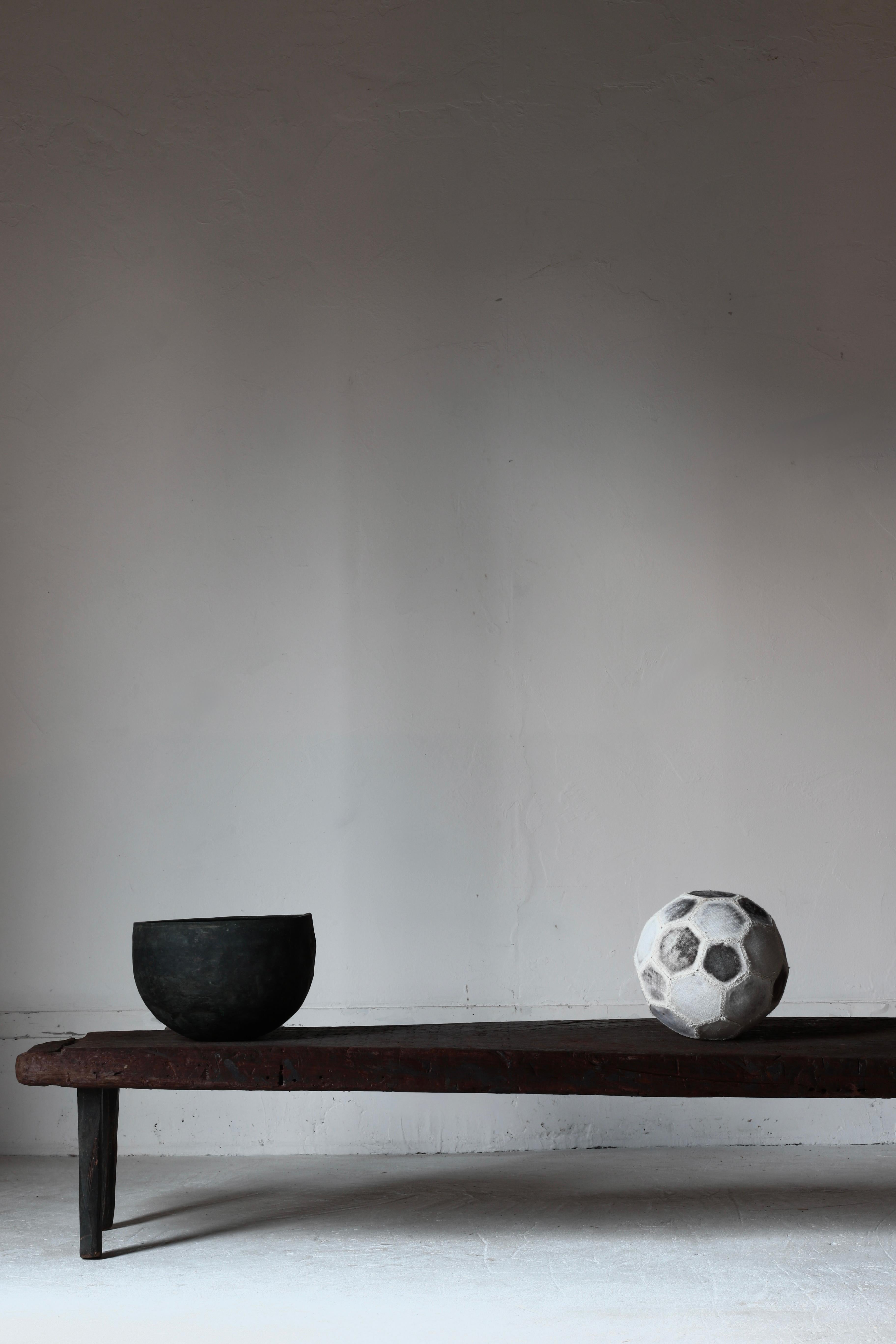 Japanese Aging Toy Soccer Ball/ Object / 1970-1990s / Wabi-sabi Mingei For Sale 8