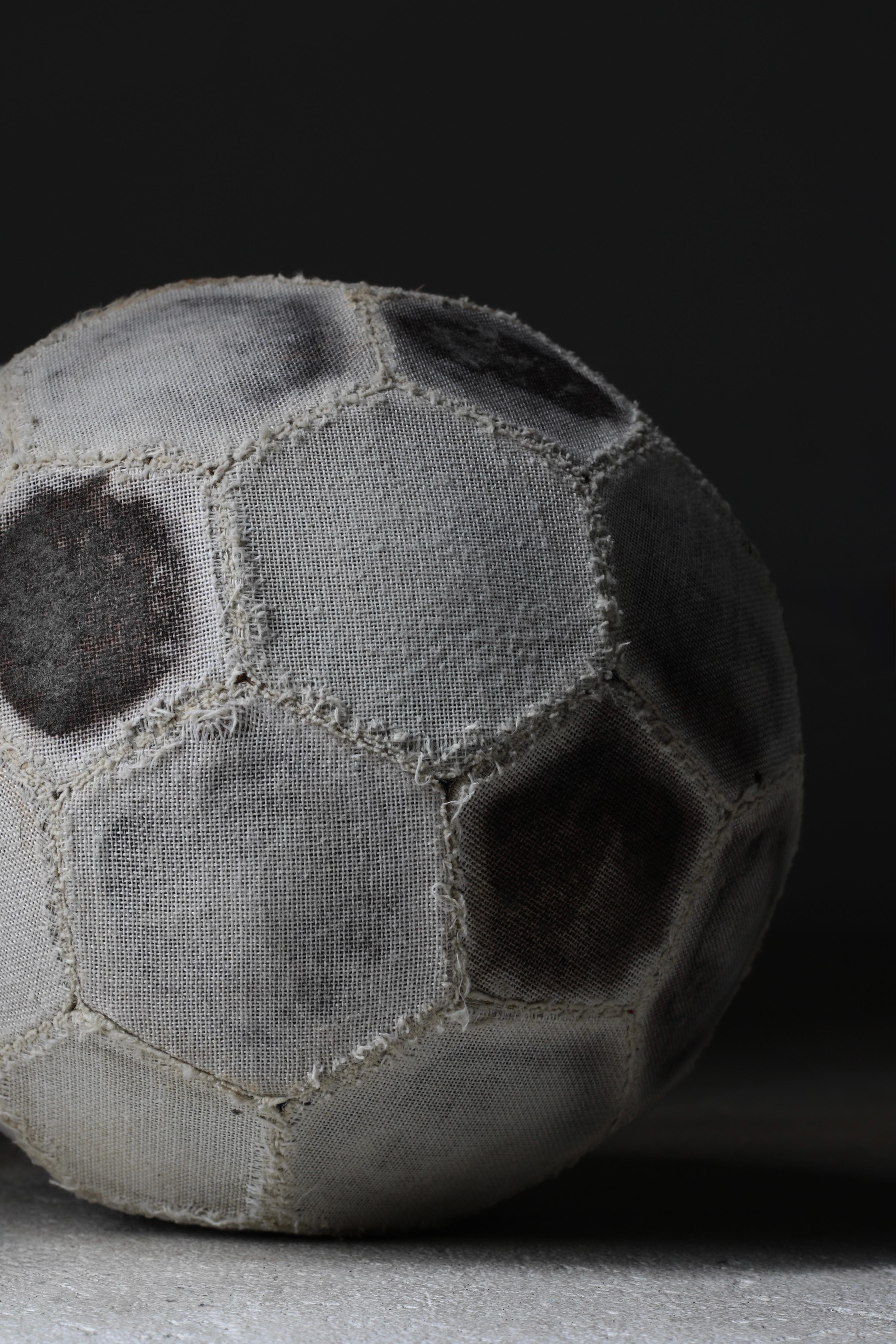 20th Century Japanese Aging Toy Soccer Ball/ Object / 1970-1990s / Wabi-sabi Mingei For Sale