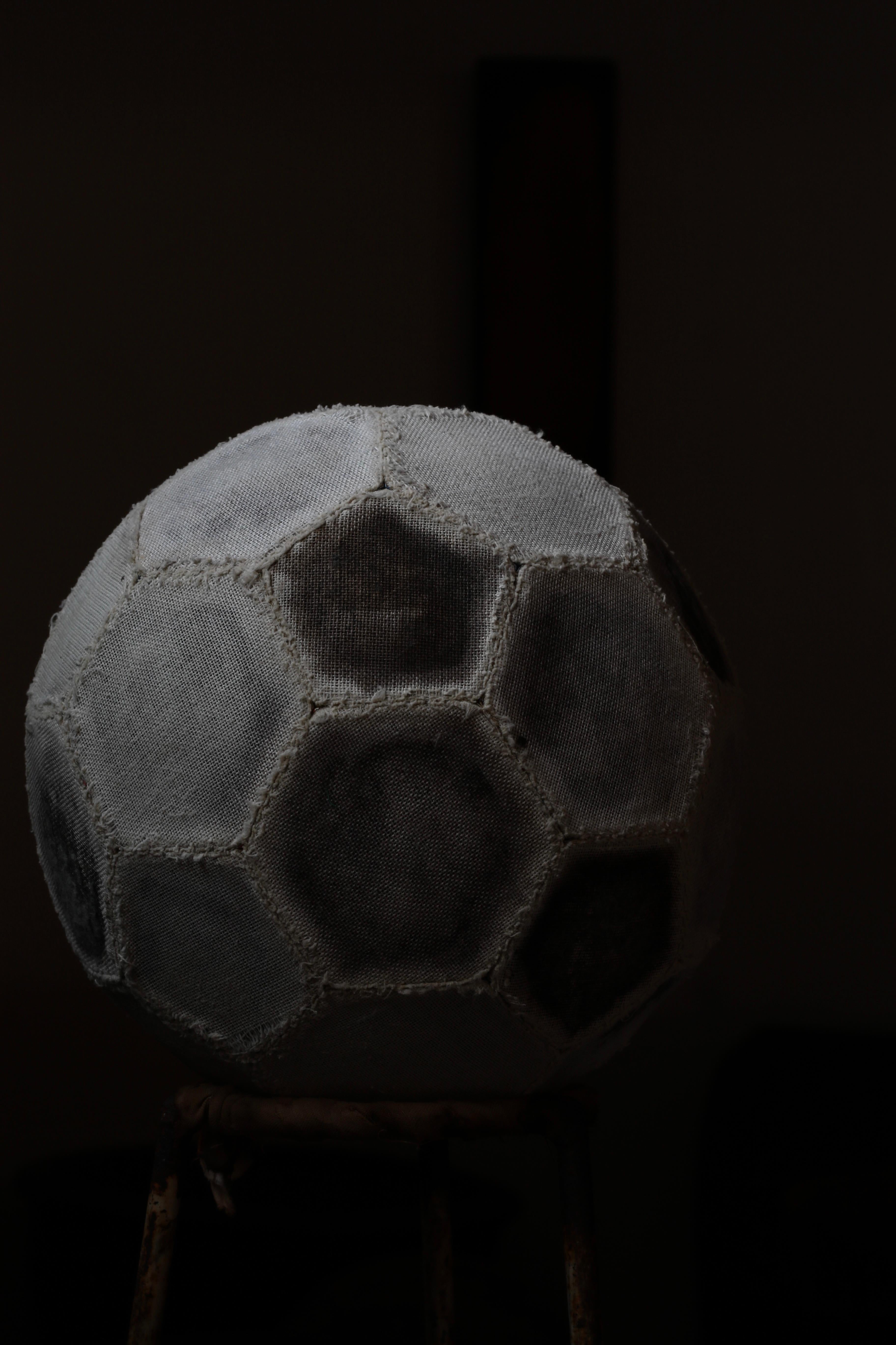 Japanese Aging Toy Soccer Ball/ Object / 1970-1990s / Wabi-sabi Mingei For Sale 1