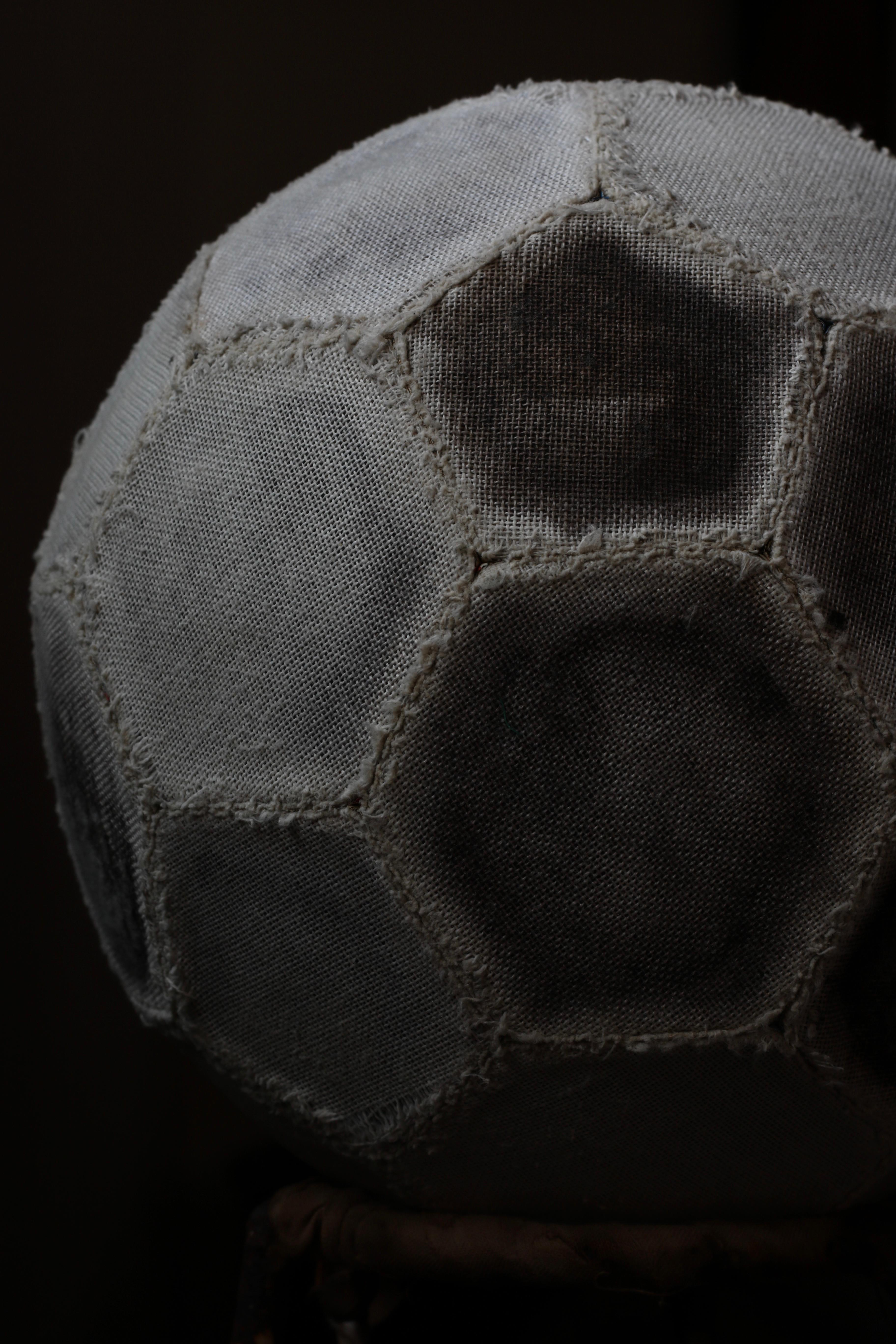 Japanese Aging Toy Soccer Ball/ Object / 1970-1990s / Wabi-sabi Mingei For Sale 2