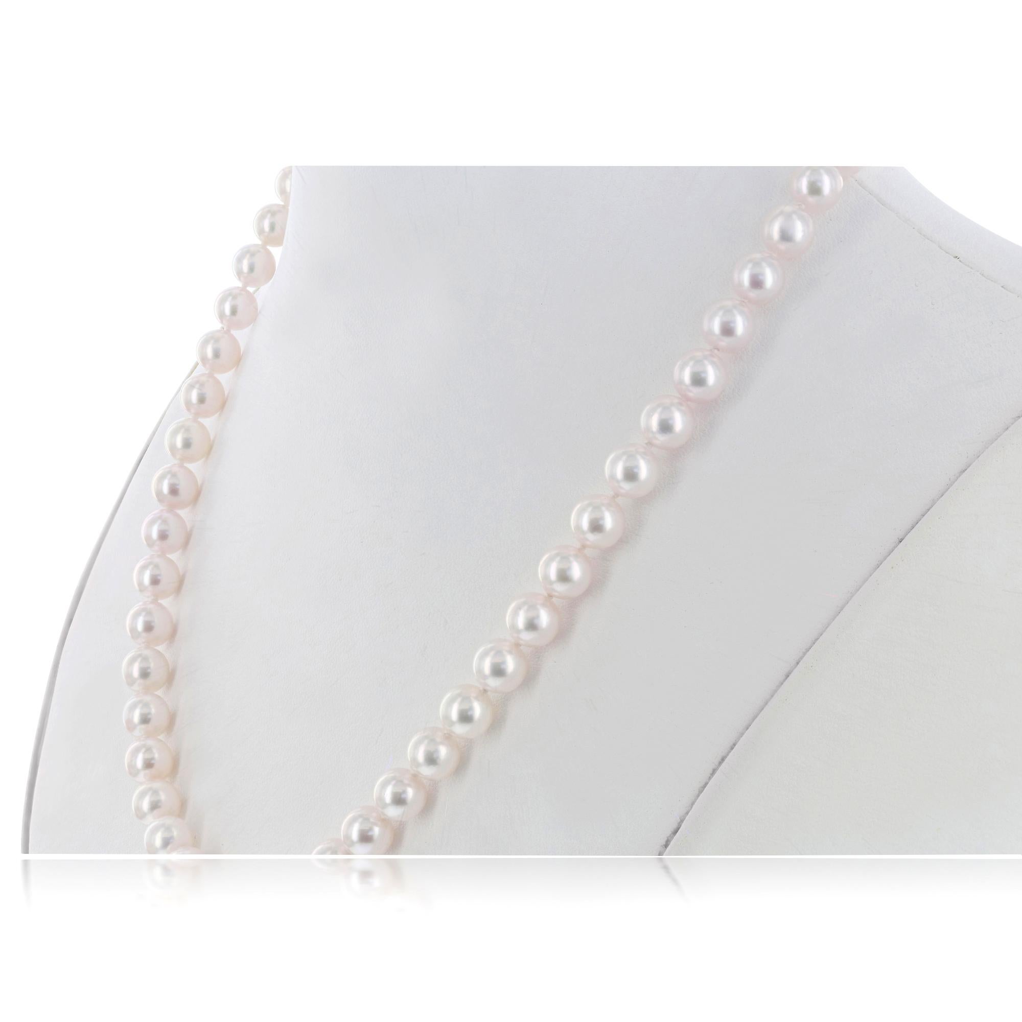 18 inch pearl necklace with 14 karat gold clasp