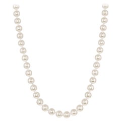 Japanese Akoya Cultured 7-7.5mm Pearl Necklace with 14K Gold Clasp