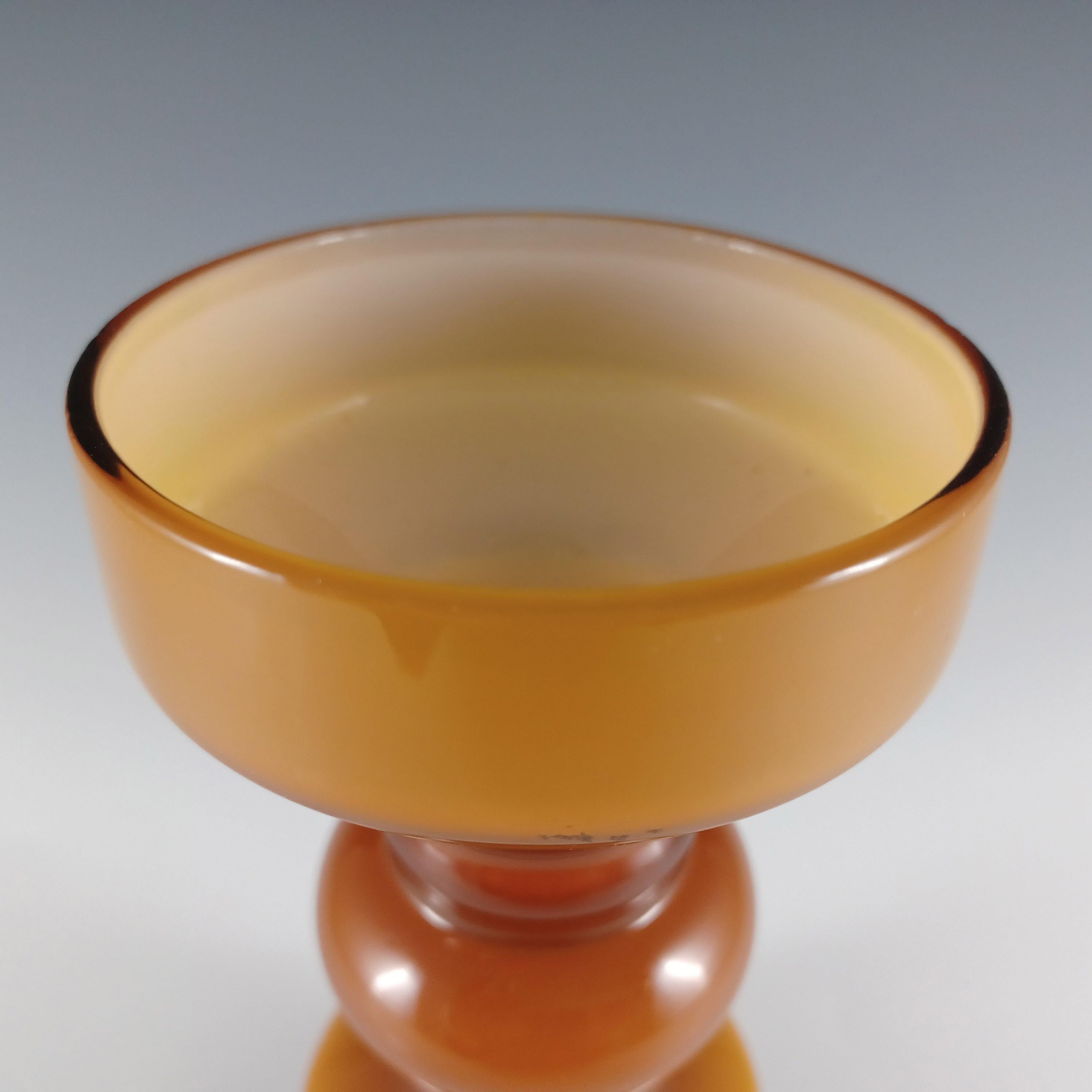 Fin du 20e siècle Vase japonais en verre cerclé d'ambre - style suédois en vente
