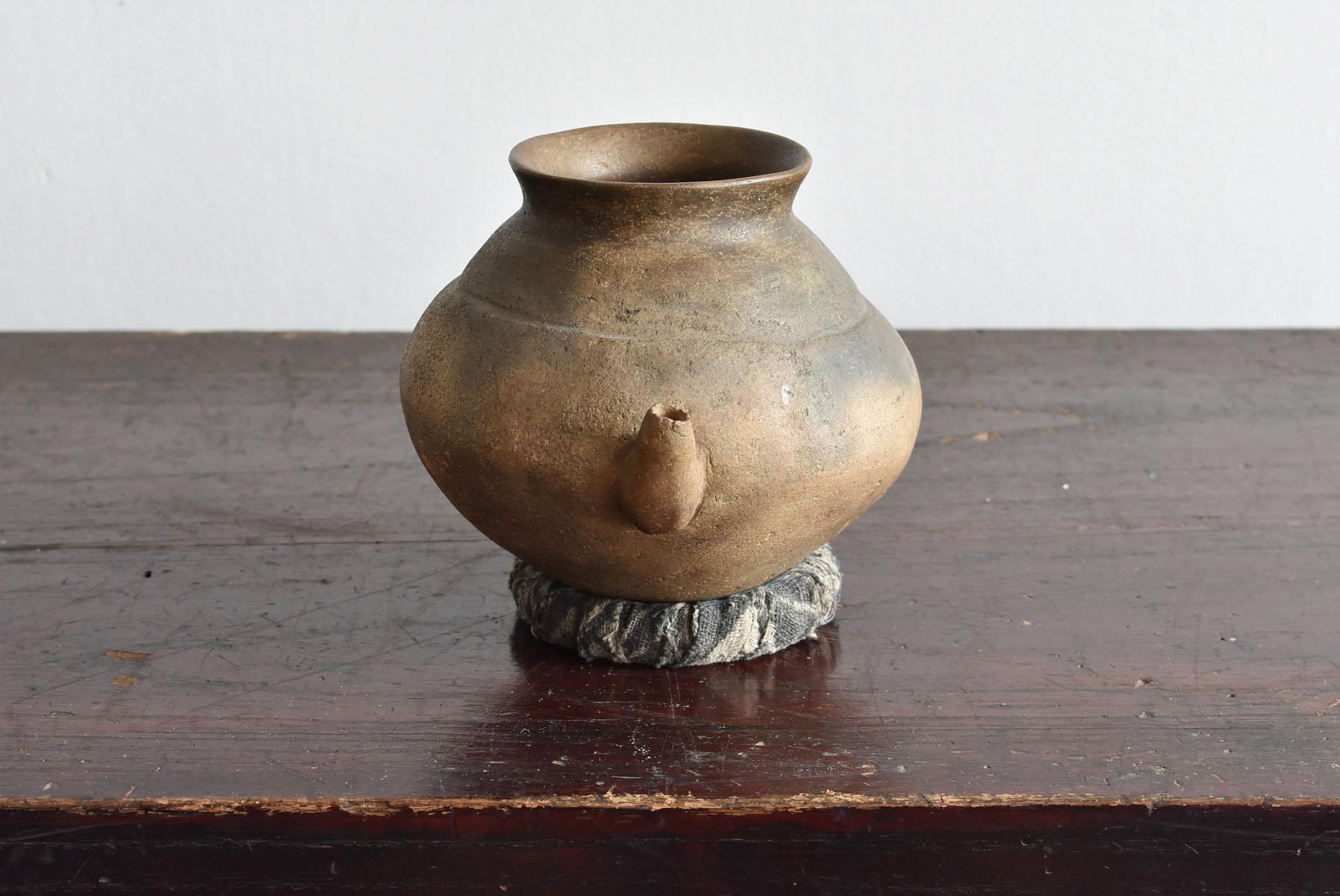 Japanese Ancient Small Jar / Jomon Pottery / 3000 Years ago / Wabi-Sabi 14