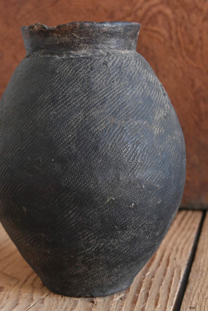 Japanese Ancient Small Pottery / Jomon Pottery Jar / 3000 Years ago / Wabi-Sabi 6