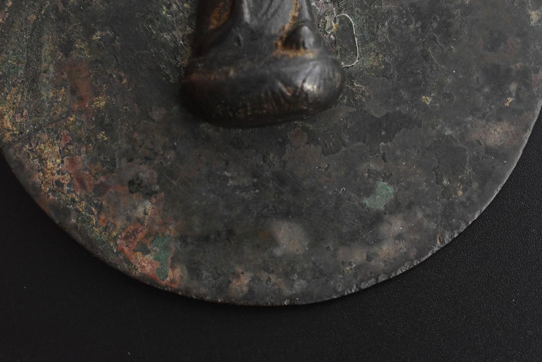 Japanese Antique 14th-15th Century Small Copper Buddha Statue /Wabisabi 2