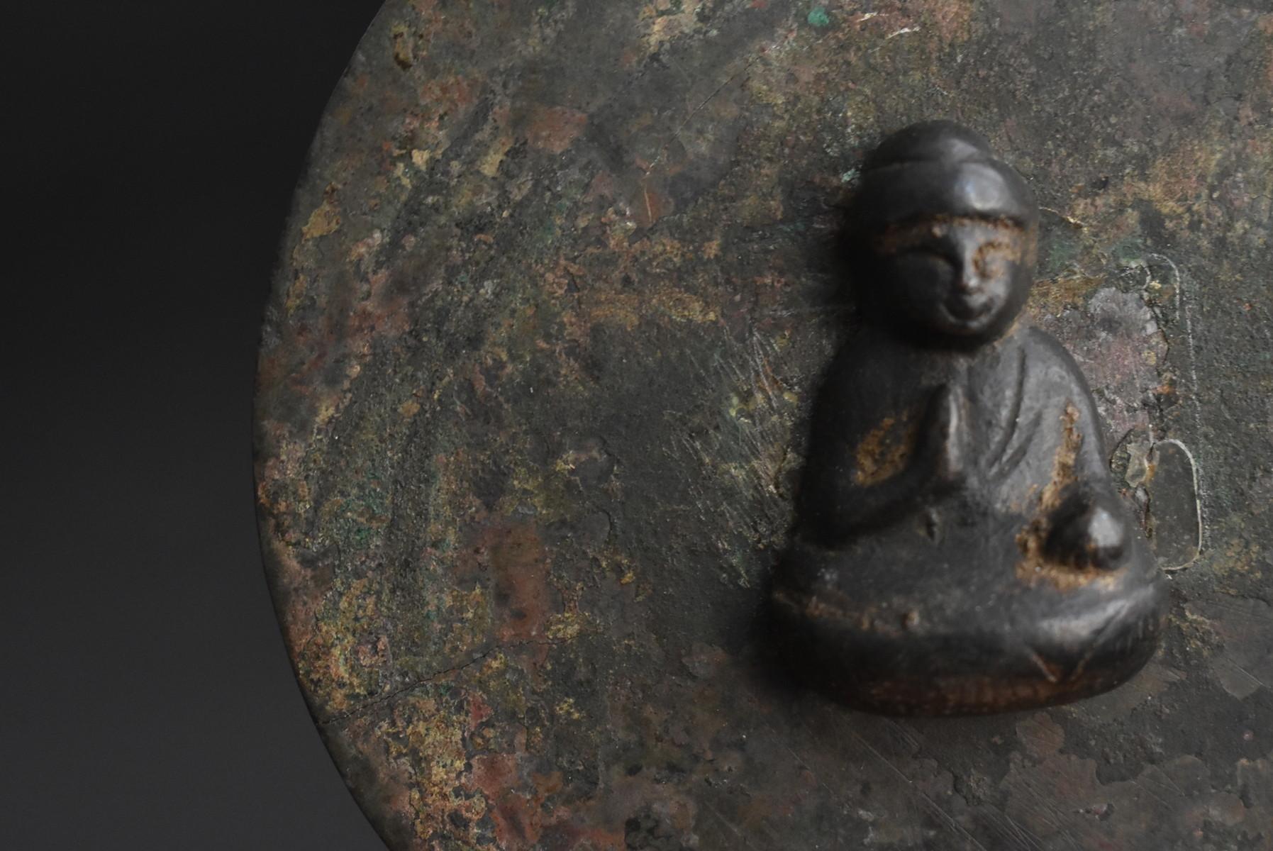 Japanese Antique 14th-15th Century Small Copper Buddha Statue /Wabisabi 3