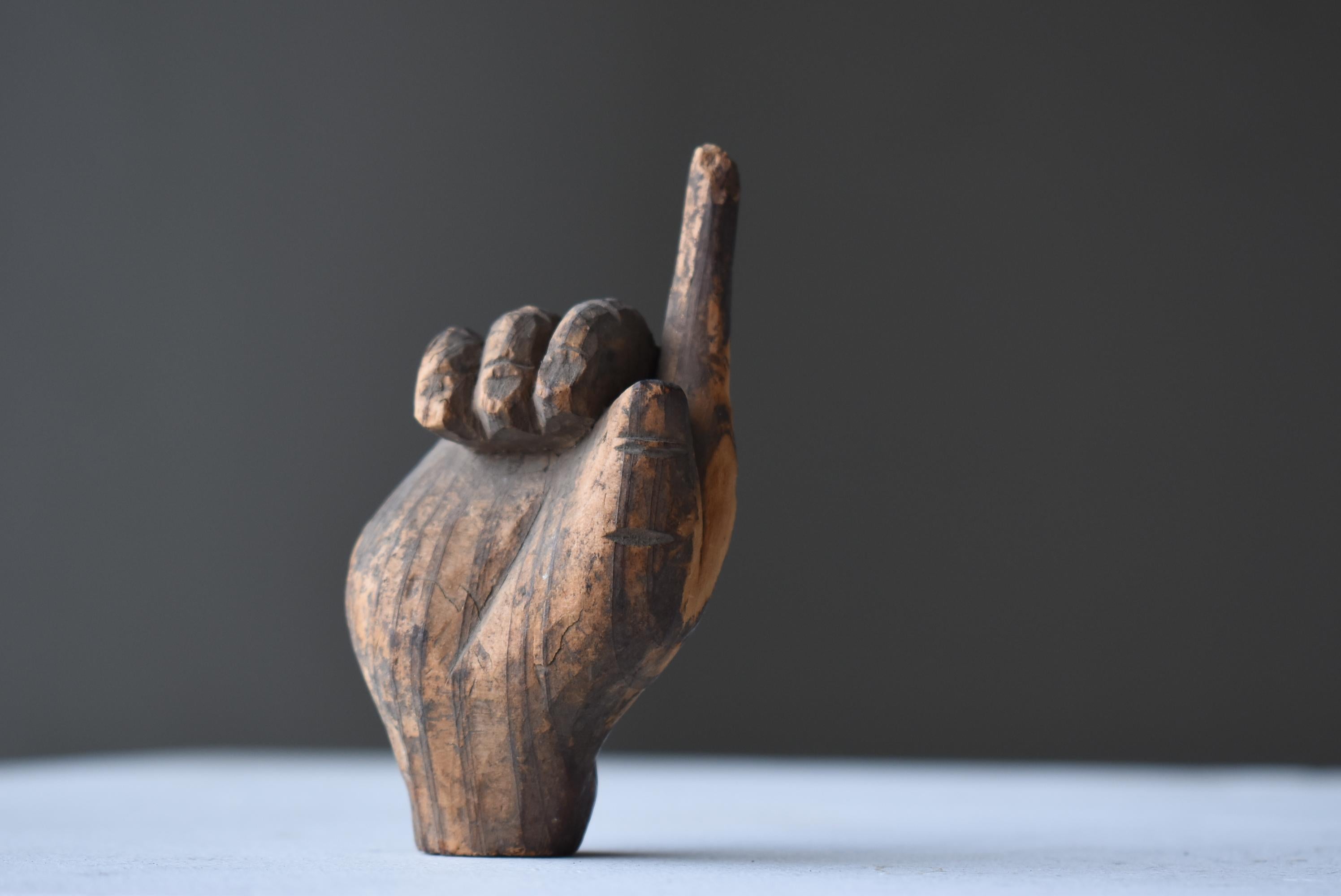 Japanische antike japanische Holzschnitzerei-Buddha-Hand aus dem 15. Jahrhundert / Skulptur Wabi Sabi, Wabi Sabi  im Angebot 5