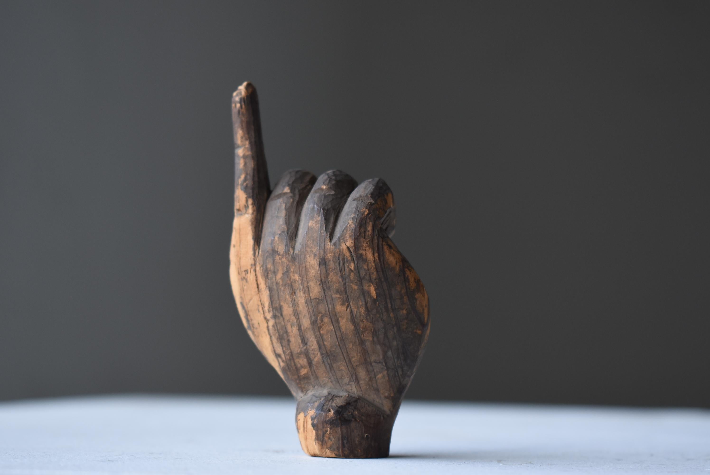 Japanische antike japanische Holzschnitzerei-Buddha-Hand aus dem 15. Jahrhundert / Skulptur Wabi Sabi, Wabi Sabi  im Angebot 6