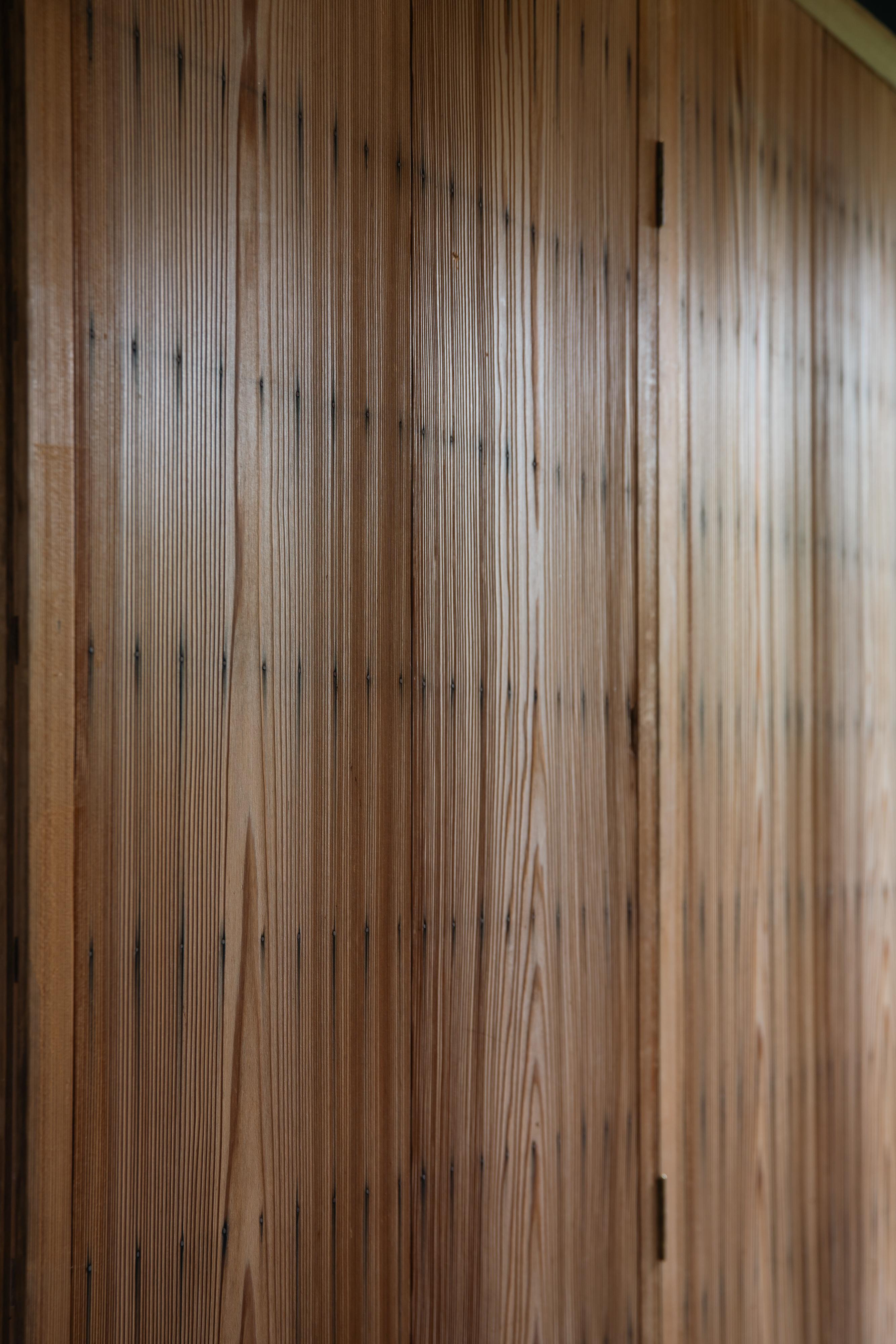 Japanese antique Yoshino Cedar 2-panel folding room divider Byobu folding screen 8