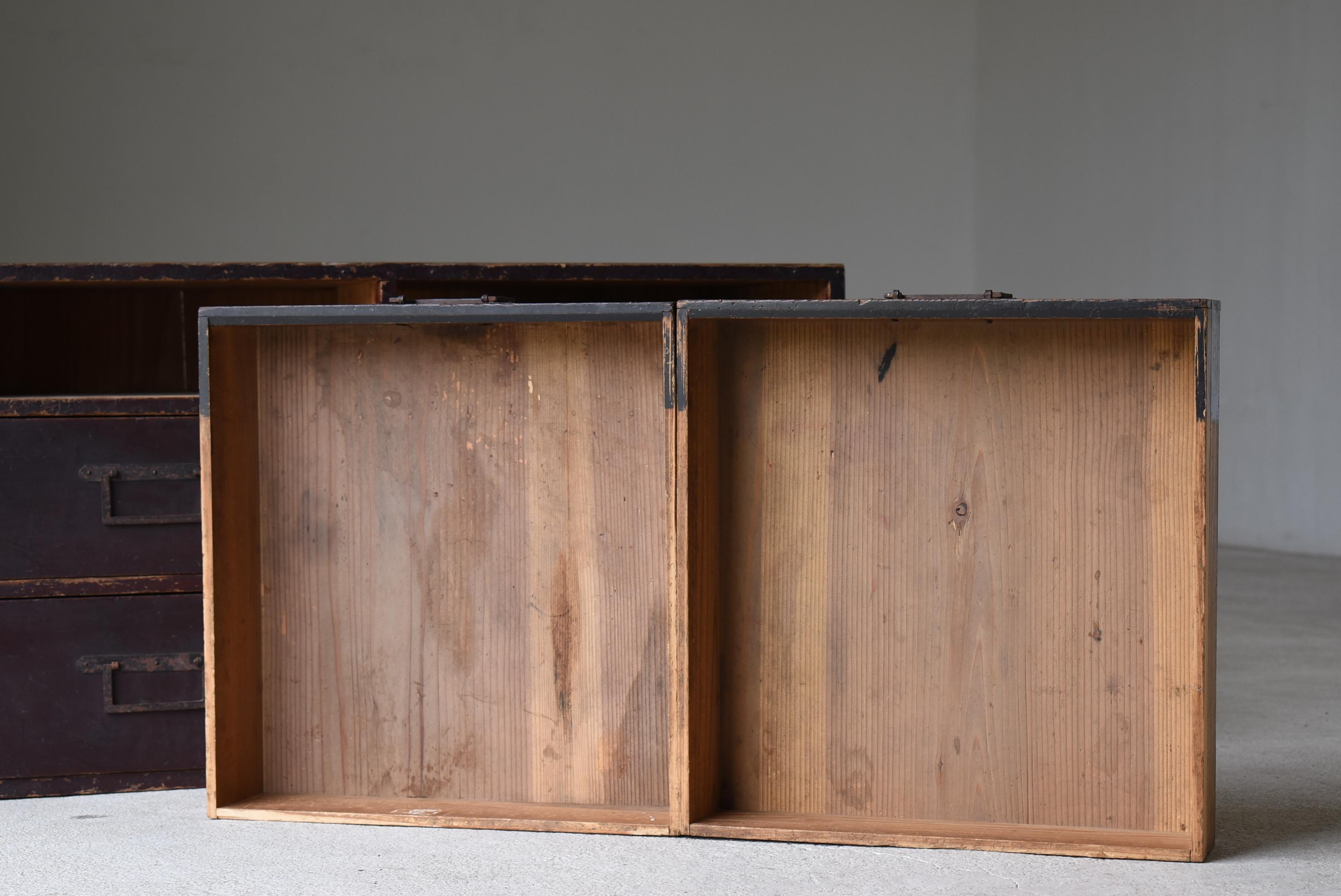 Japanese Antique 6-Drawer Storage 1860s-1900s / Tansu Wabisabi For Sale 3