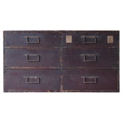 Japanese Antique 6-Drawer Storage 1860s-1900s / Tansu Wabisabi