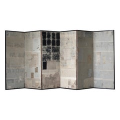 Japanese Antique 6panels Folding Screen / Partition / Wabi-sabi