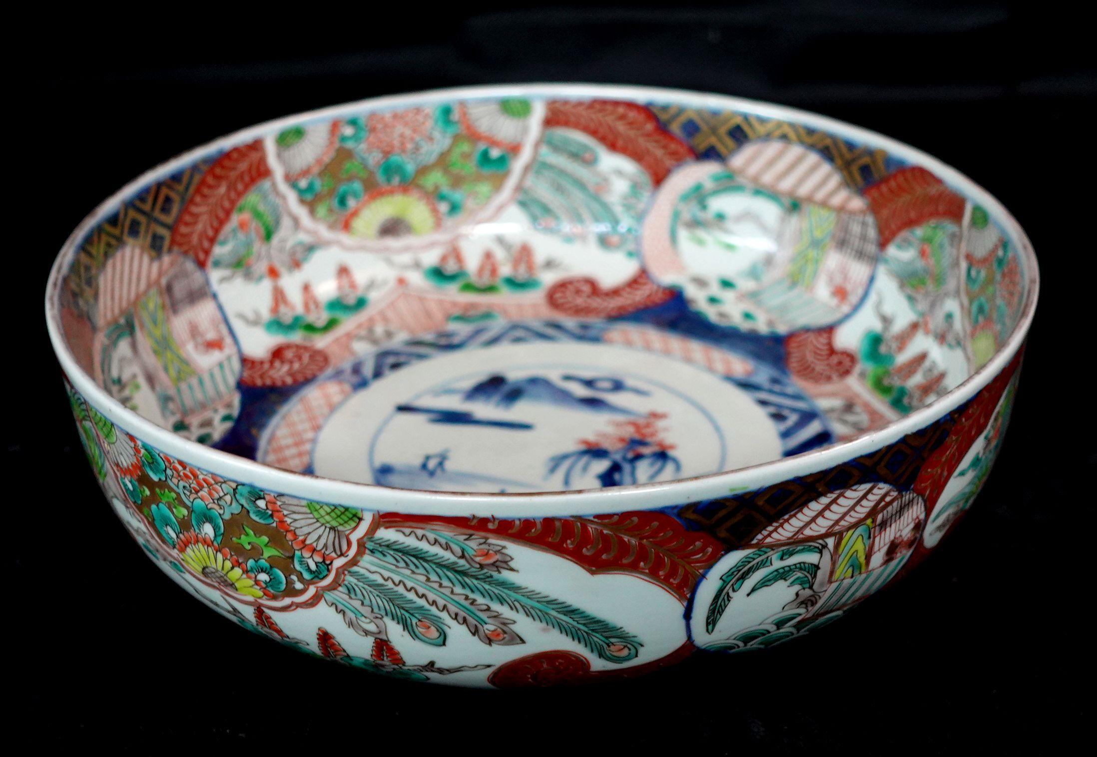 Japanese Antique a Large 19th Century Imari Bowl, Ric 054 For Sale 6