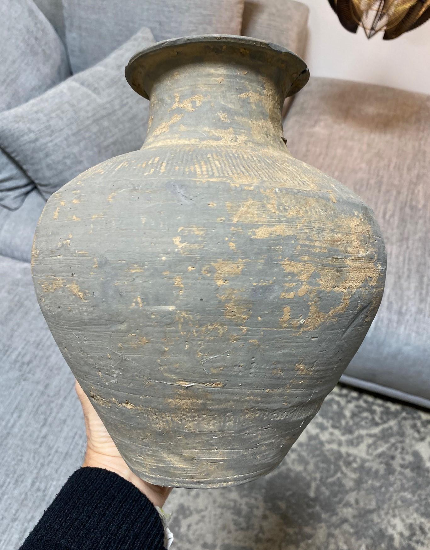 Japanese Antique Ancient Sueki Sue Ware Wabi-Sabi Art Pottery Vase Storage Jar For Sale 9