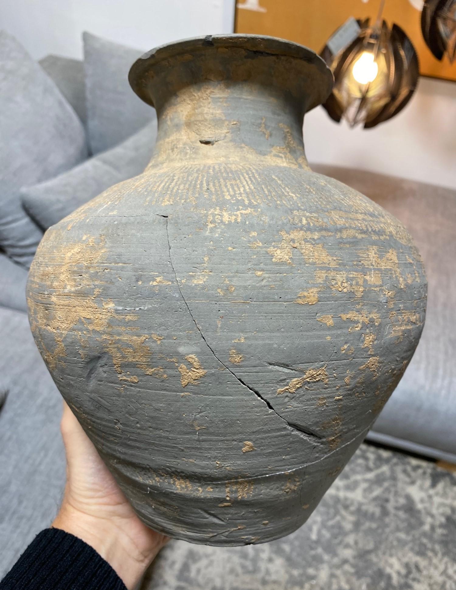 Japanese Antique Ancient Sueki Sue Ware Wabi-Sabi Art Pottery Vase Storage Jar For Sale 10
