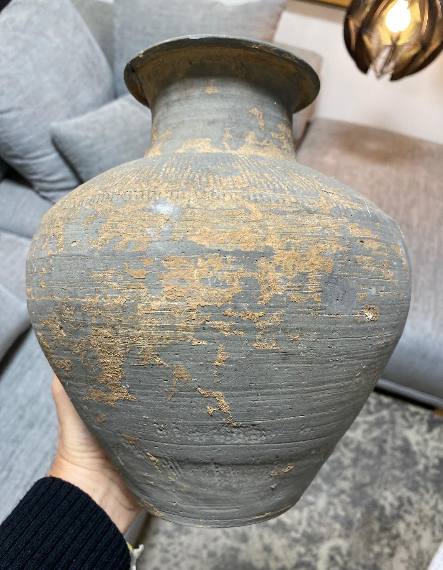 Japanese Antique Ancient Sueki Sue Ware Wabi-Sabi Art Pottery Vase Storage Jar For Sale 12