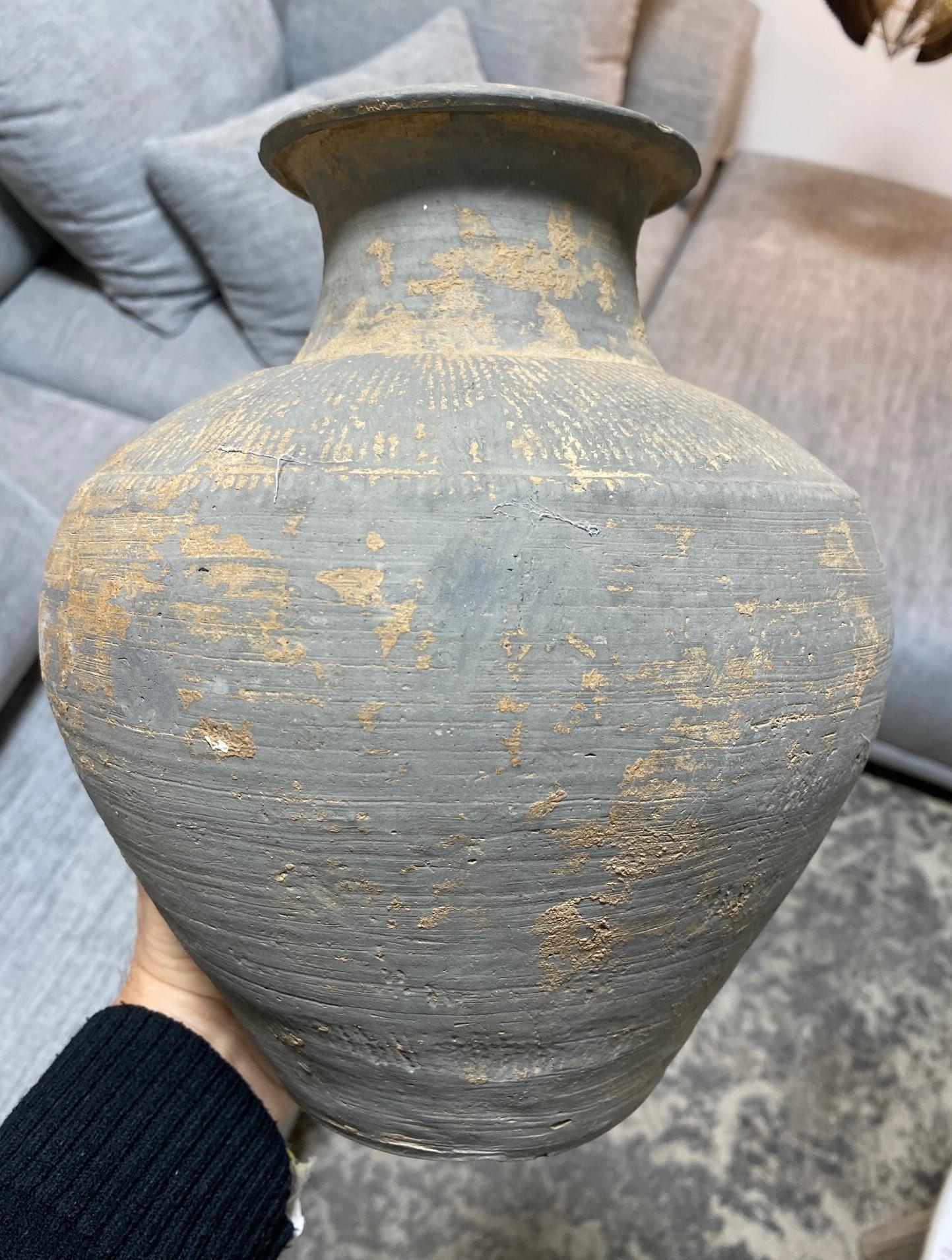Japanese Antique Ancient Sueki Sue Ware Wabi-Sabi Art Pottery Vase Storage Jar For Sale 13