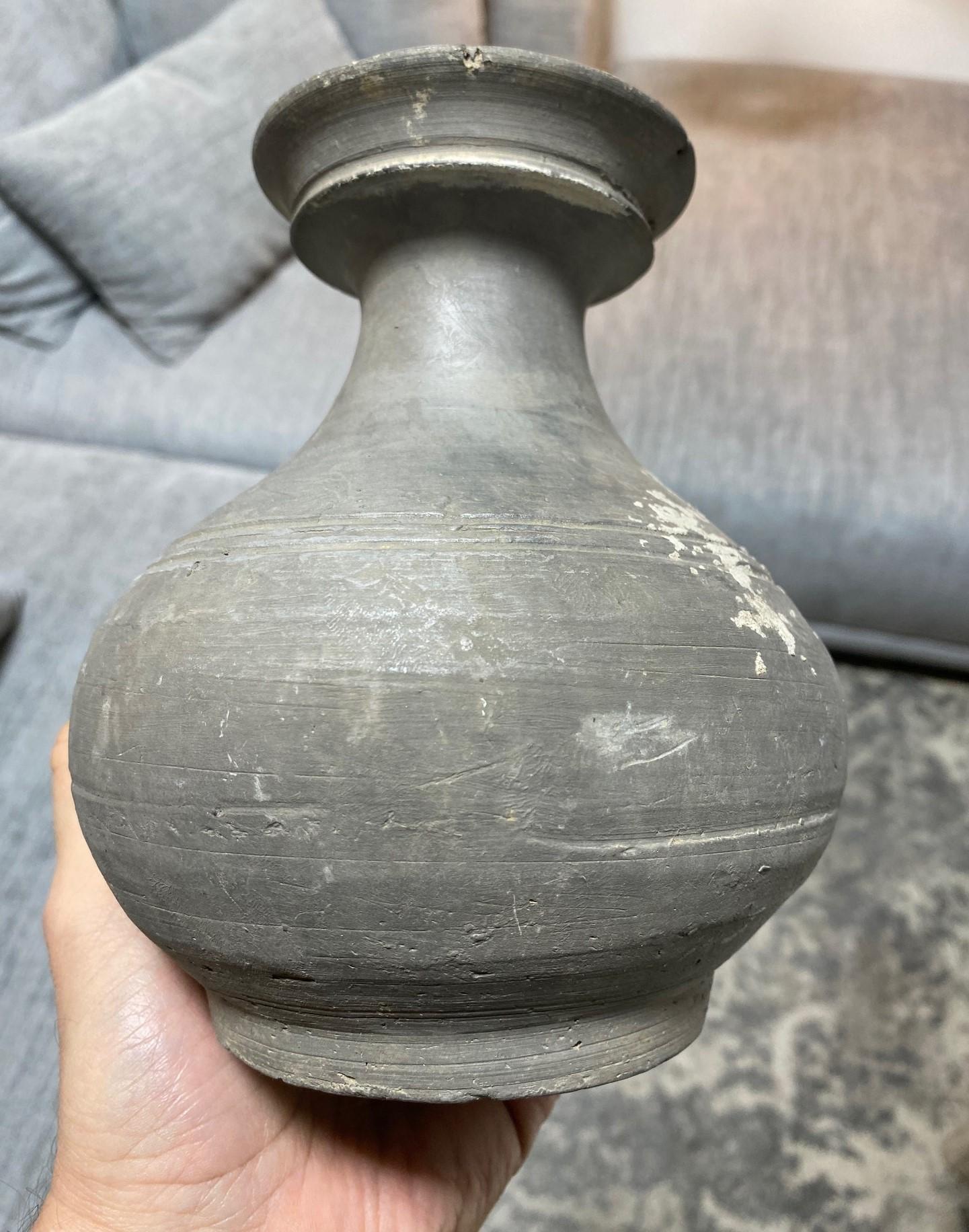 Japanese Antique Ancient Sueki Sue Ware Wabi-Sabi Pottery Vase Pot Vessel  For Sale 6