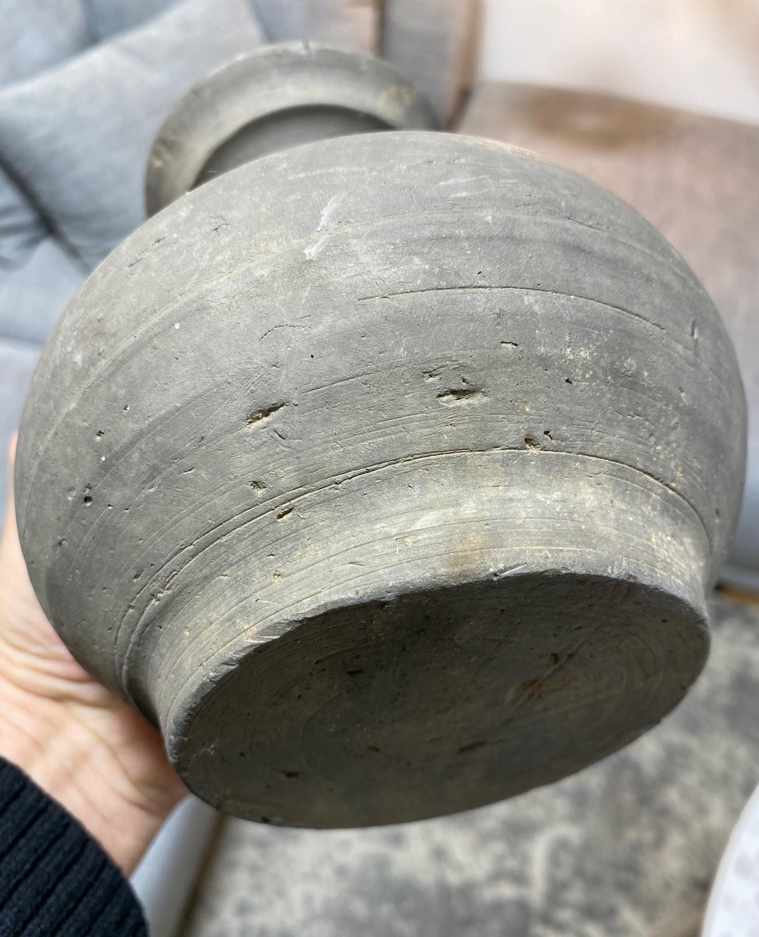 Japanese Antique Ancient Sueki Sue Ware Wabi-Sabi Pottery Vase Pot Vessel For Sale 10