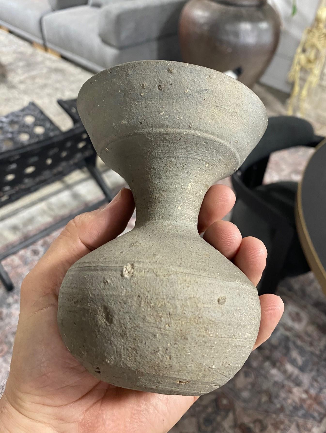 Japanese Antique Ancient Sueki Sue Ware Wabi-Sabi Pottery Vase Vessel Urn For Sale 5