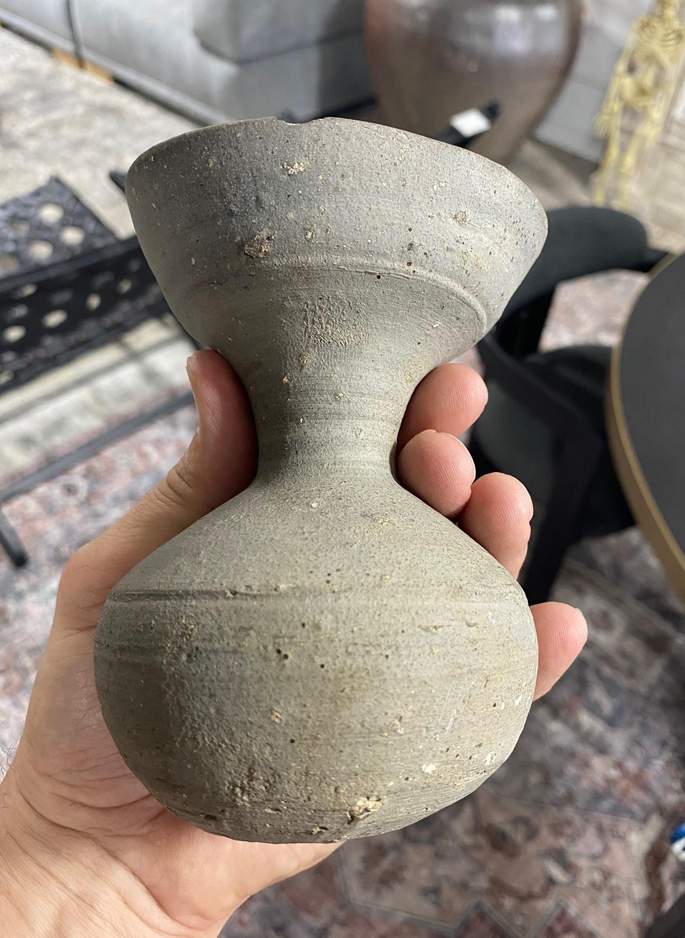 Japanese Antique Ancient Sueki Sue Ware Wabi-Sabi Pottery Vase Vessel Urn For Sale 6