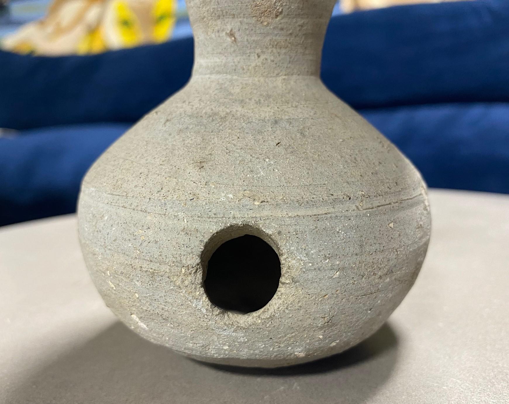 Japanese Antique Ancient Sueki Sue Ware Wabi-Sabi Pottery Vase Vessel Urn For Sale 1