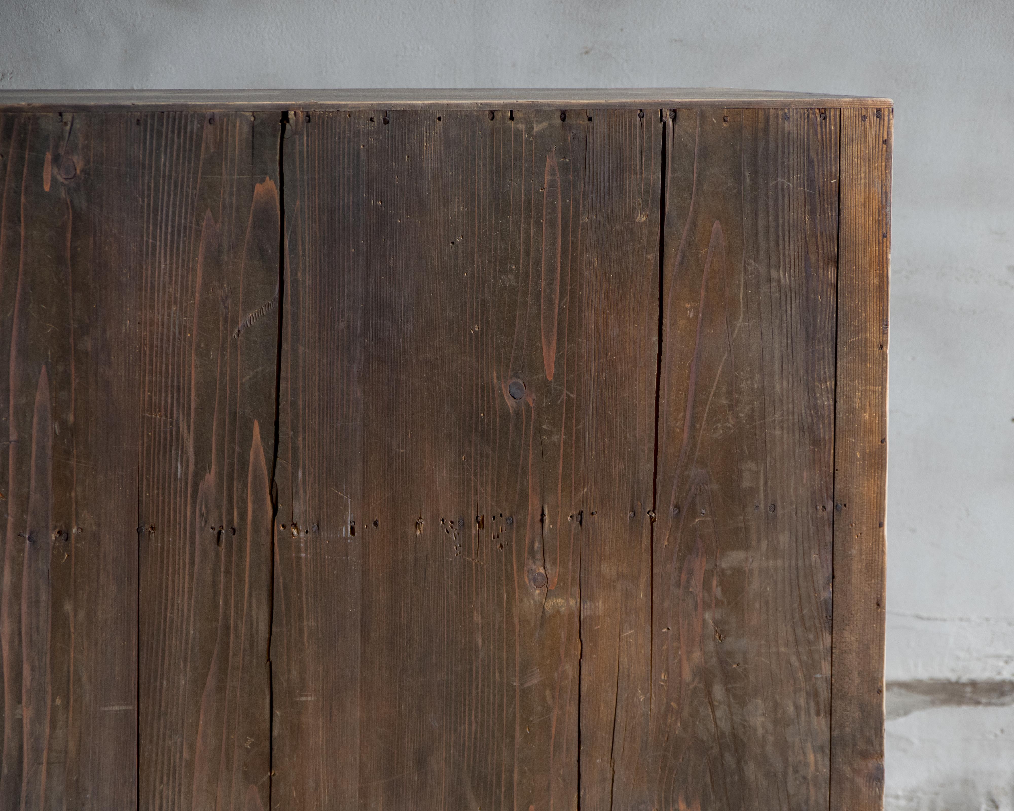 Japanese Antique Apothecary Chest, Taisho Era (1912–1926), Wabi Sabi For Sale 9