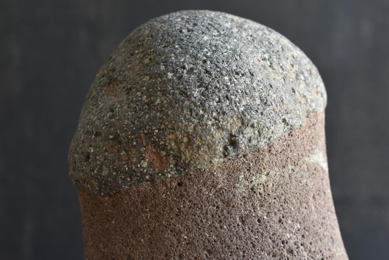 Hand-Carved Japanese antique appreciation stone/penis-shaped stone/strange stone For Sale