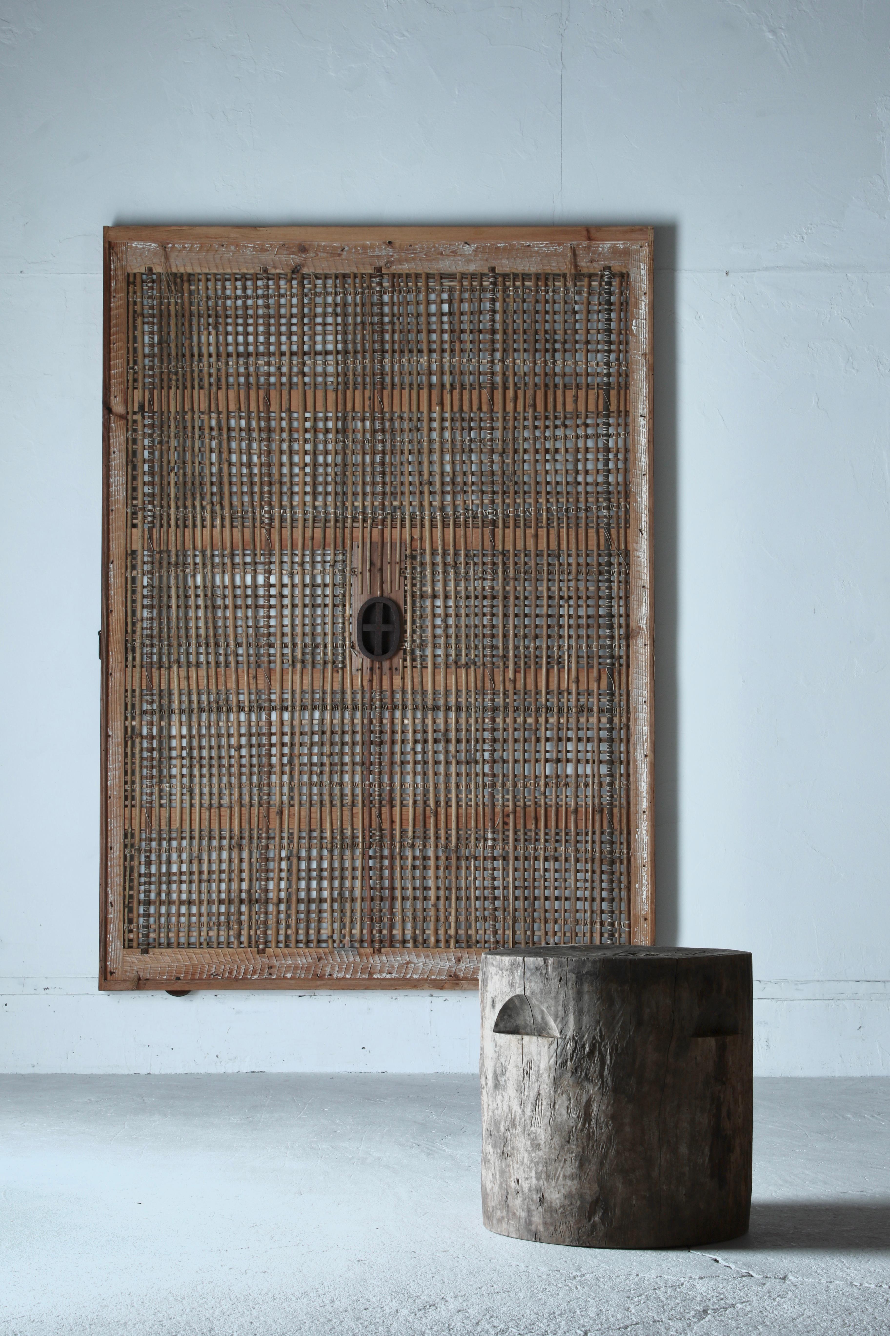 Japanische antike Bambustür / Wanddekoration / 1868-1912er Jahre / Wabi-Sabi 5