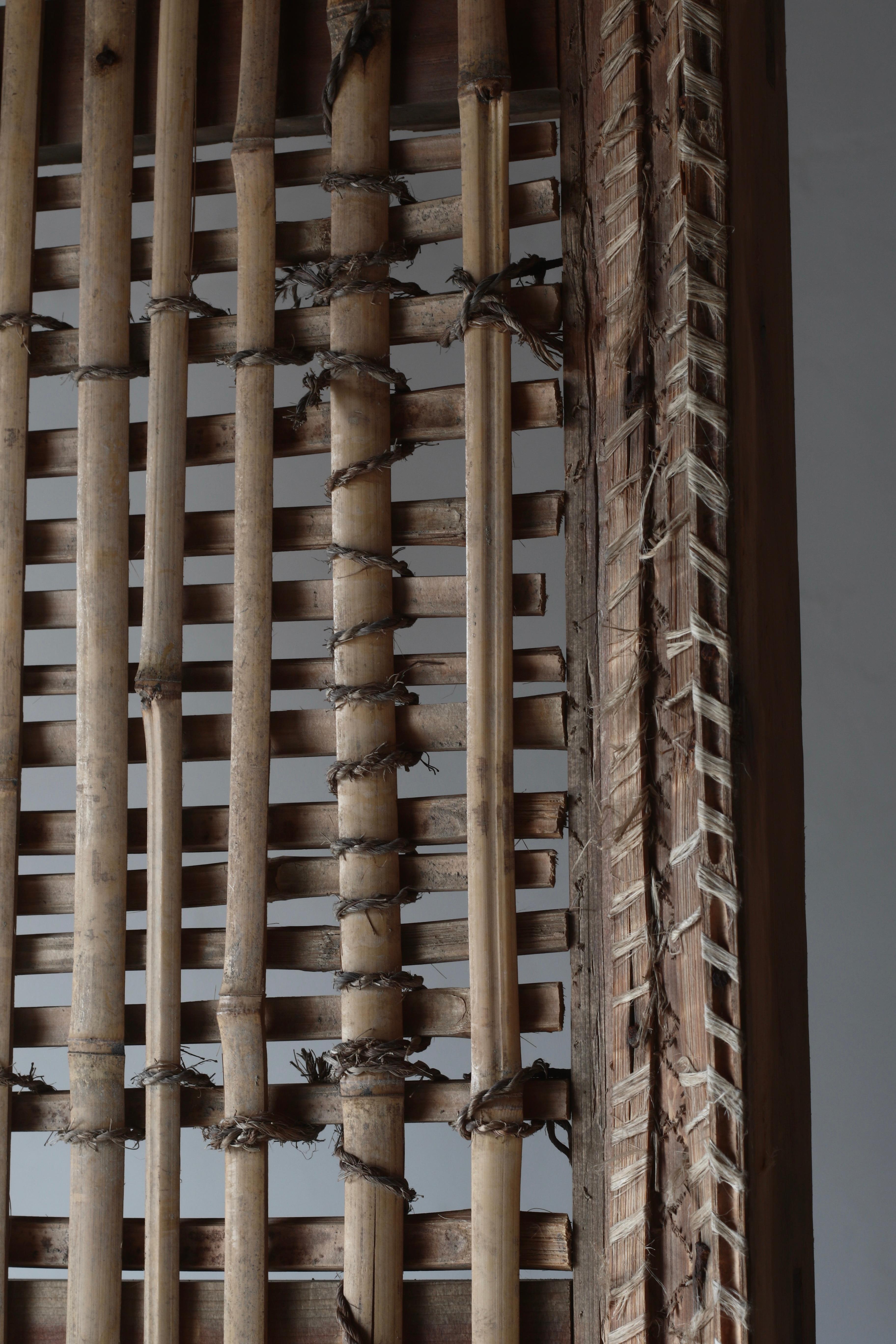 Puerta de Bambú Japonesa Antigua / Decoración de Pared / 1868-1912s / Wabi-Sabi en venta 4