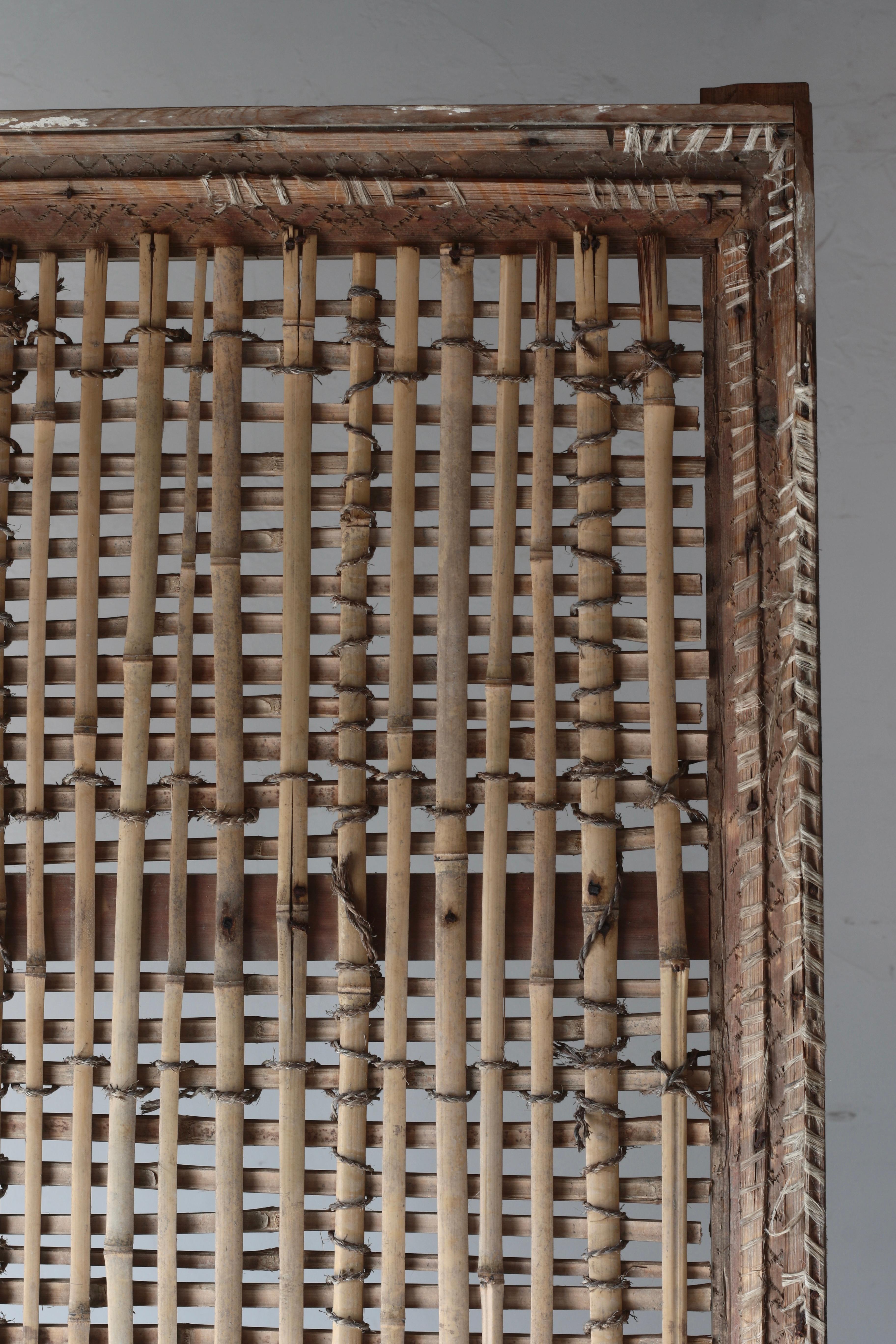 Puerta de Bambú Japonesa Antigua / Decoración de Pared / 1868-1912s / Wabi-Sabi en venta 5