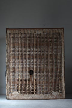 Japanese Antique Bamboo Door / Wall Decoration / 1868-1912s / Wabi-Sabi