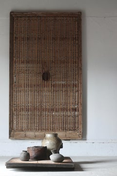 Japanese Antique Bamboo Door / Wall Decoration / 1868-1912s / Wabi-Sabi