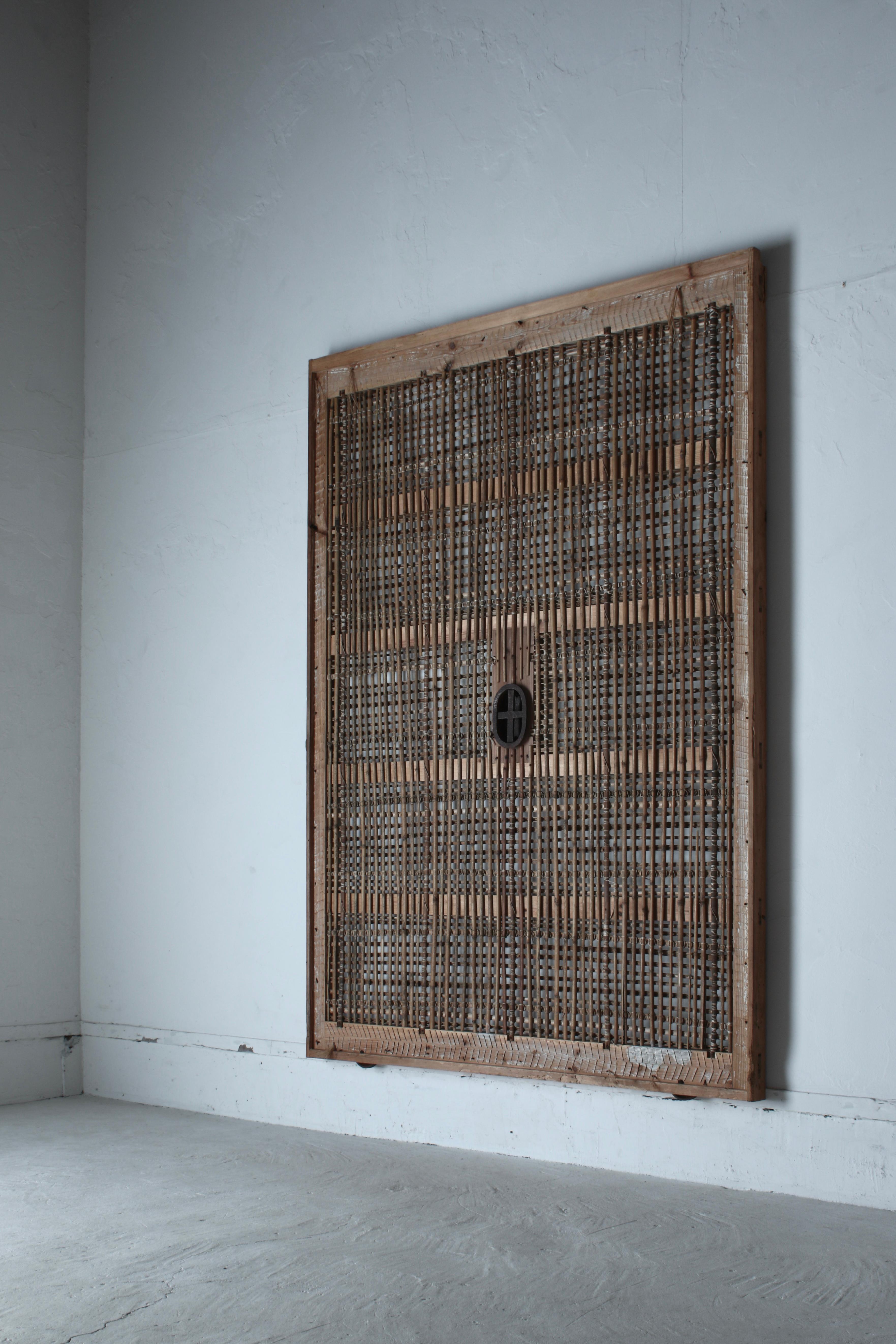 Japanische antike Bambustür / Wanddekoration / 1868-1912er Jahre / Wabi-Sabi (Handgefertigt)