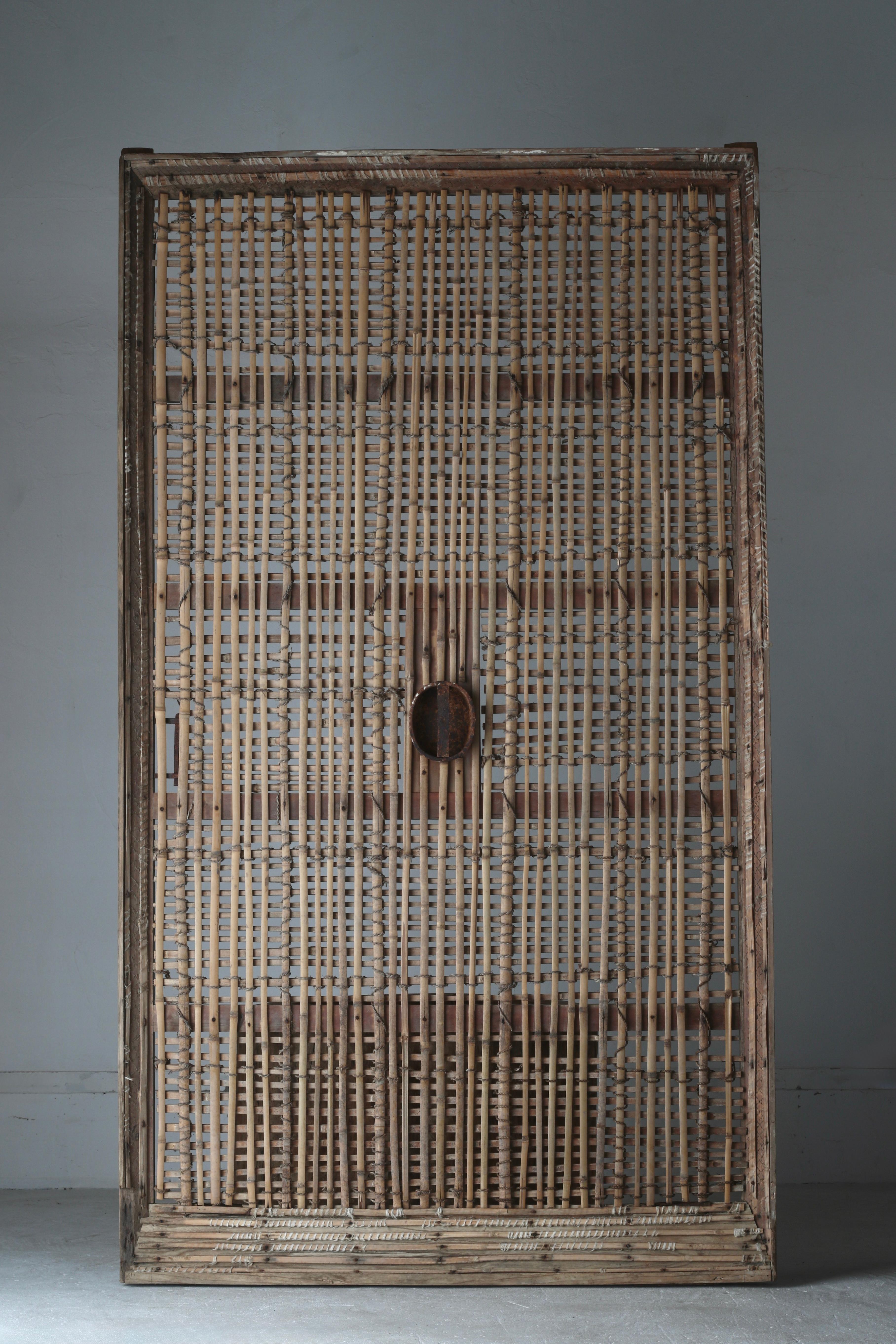 Puerta de Bambú Japonesa Antigua / Decoración de Pared / 1868-1912s / Wabi-Sabi Japonés en venta