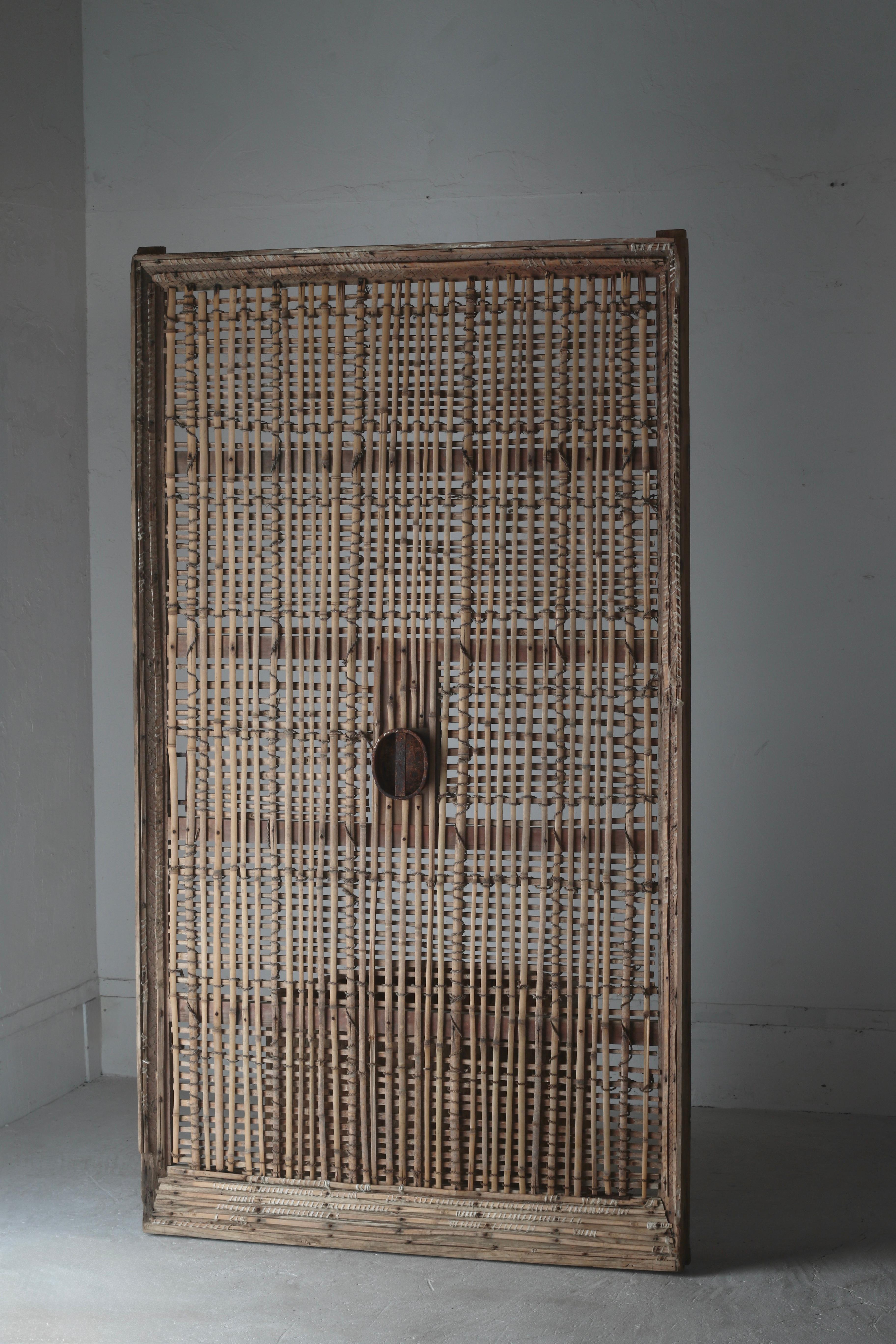 Puerta de Bambú Japonesa Antigua / Decoración de Pared / 1868-1912s / Wabi-Sabi Hecho a mano en venta