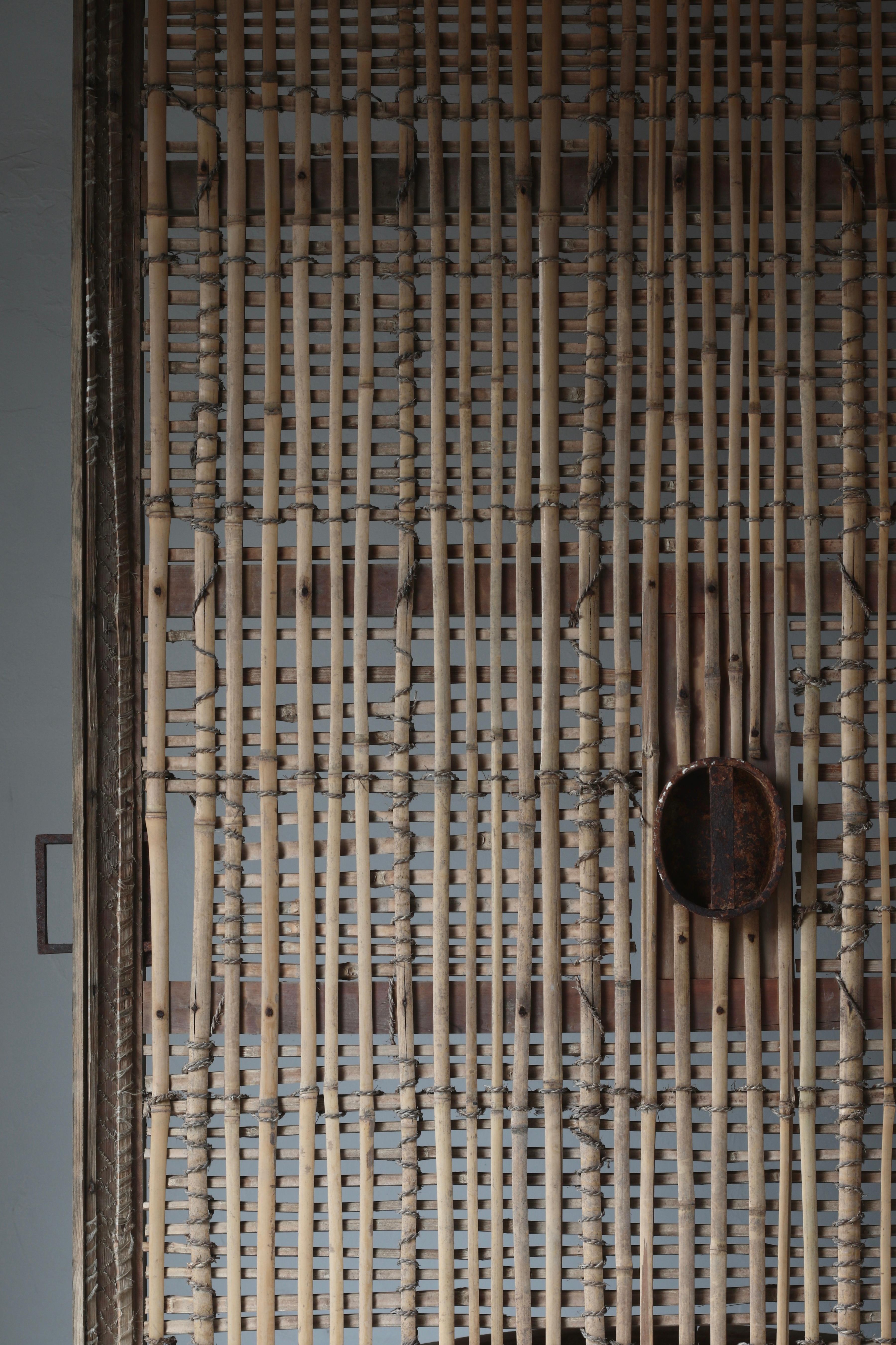 Puerta de Bambú Japonesa Antigua / Decoración de Pared / 1868-1912s / Wabi-Sabi siglo XIX en venta