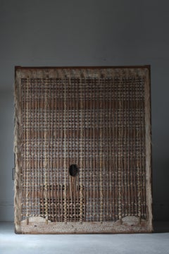 Porte en bambou japonais ancien / Décoration murale / 1868-1912 / Wabi-Sabi