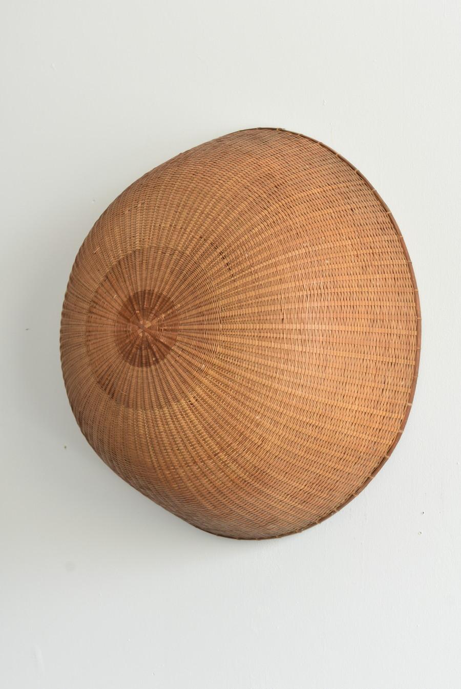 Meiji Japanese Antique Bamboo Hat/1868-1920/Folk Tools/Wall Hanging Decoration For Sale