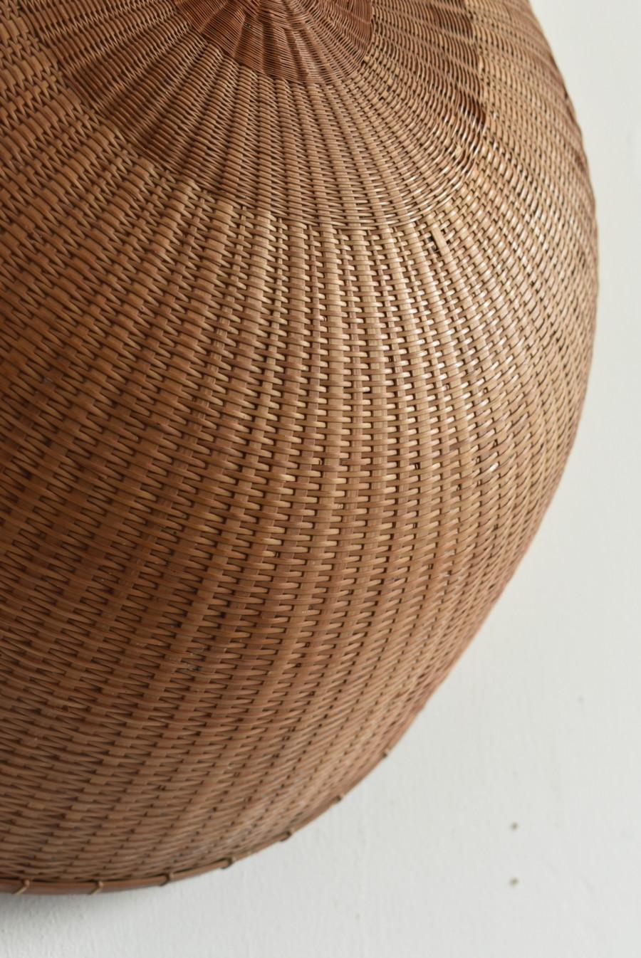 19th Century Japanese Antique Bamboo Hat/1868-1920/Folk Tools/Wall Hanging Decoration For Sale